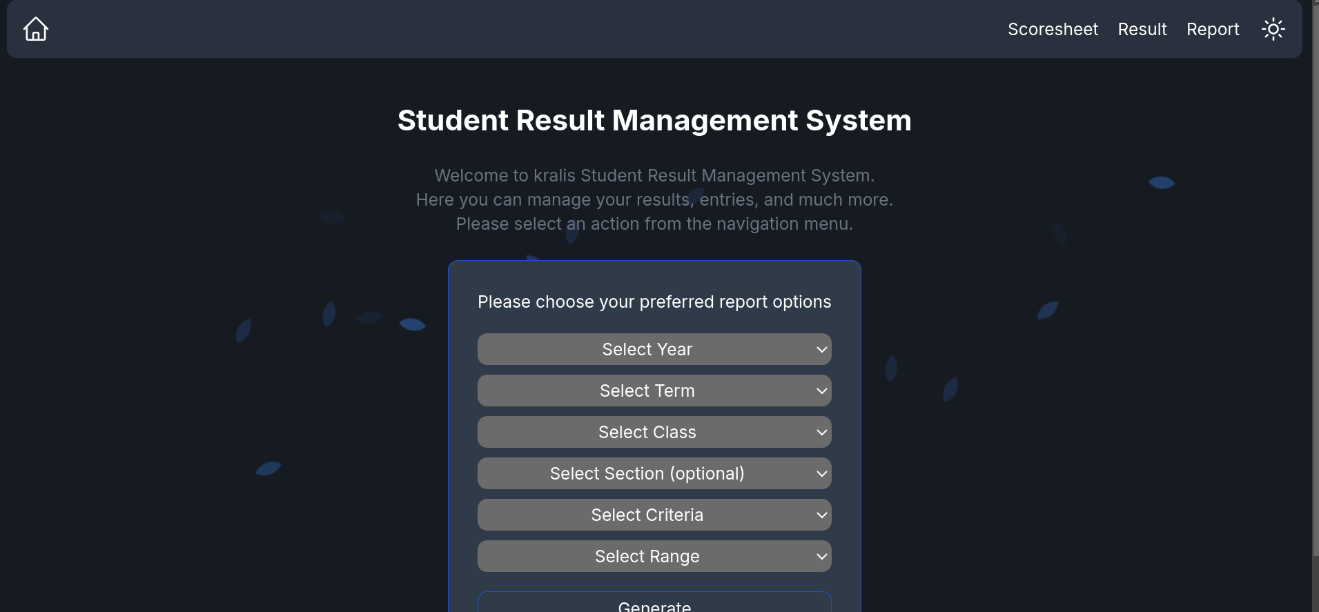 How To Generate And Create A Student Report On SRMS As A Teacher