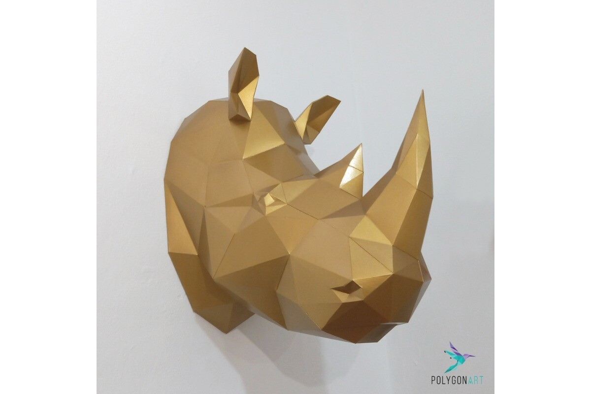 3D Papercraft Rhino Head Free