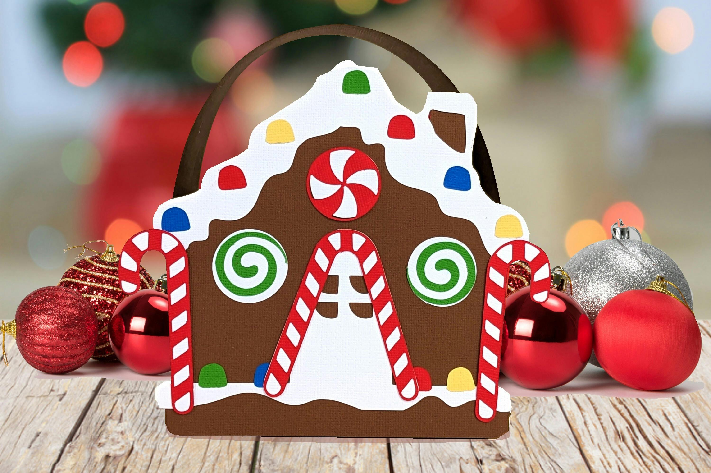 Gingerbread House Basket Template