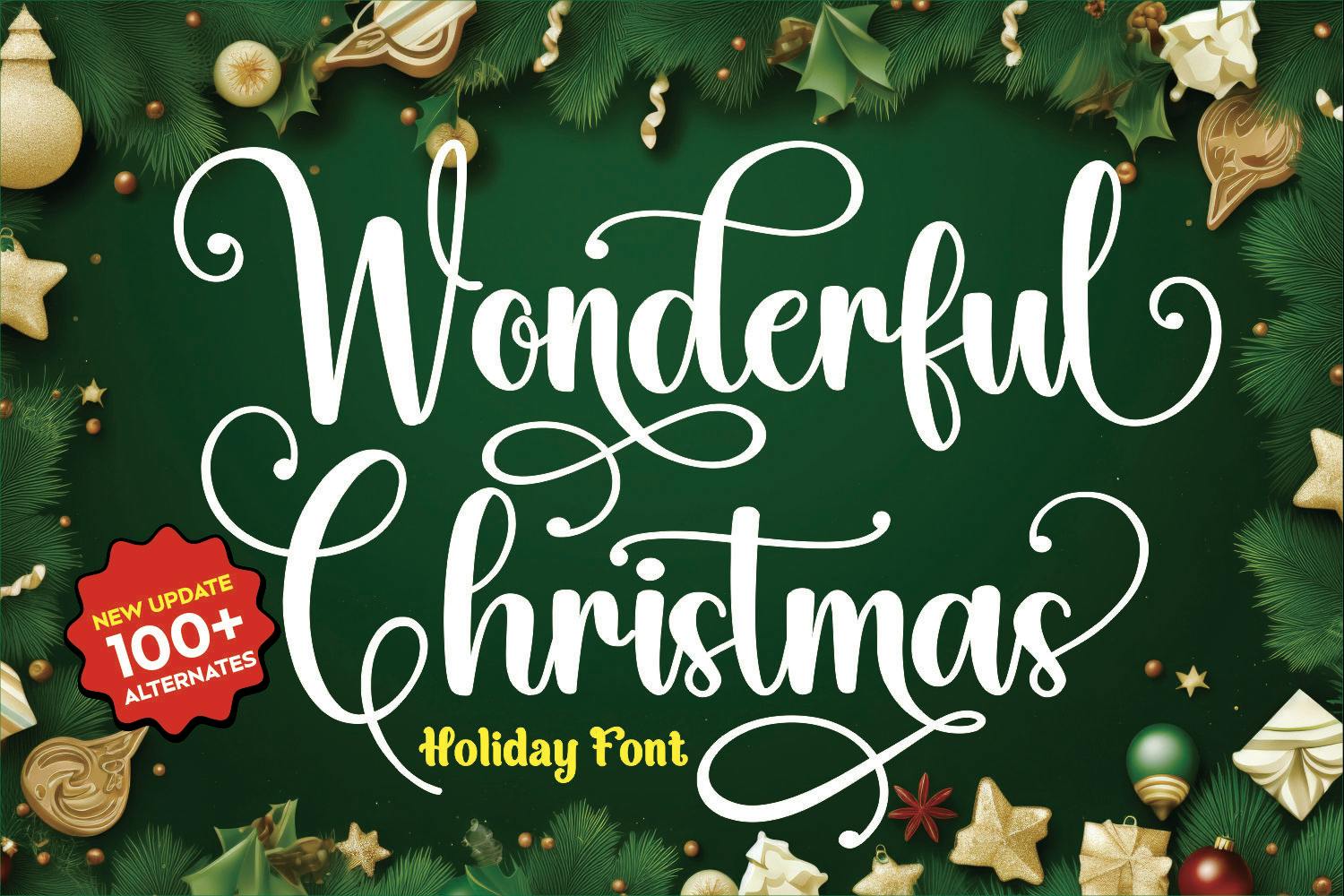 Wonderful Christmas Font Example