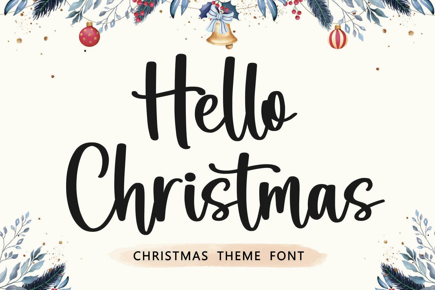 Hello Christmas Font Example