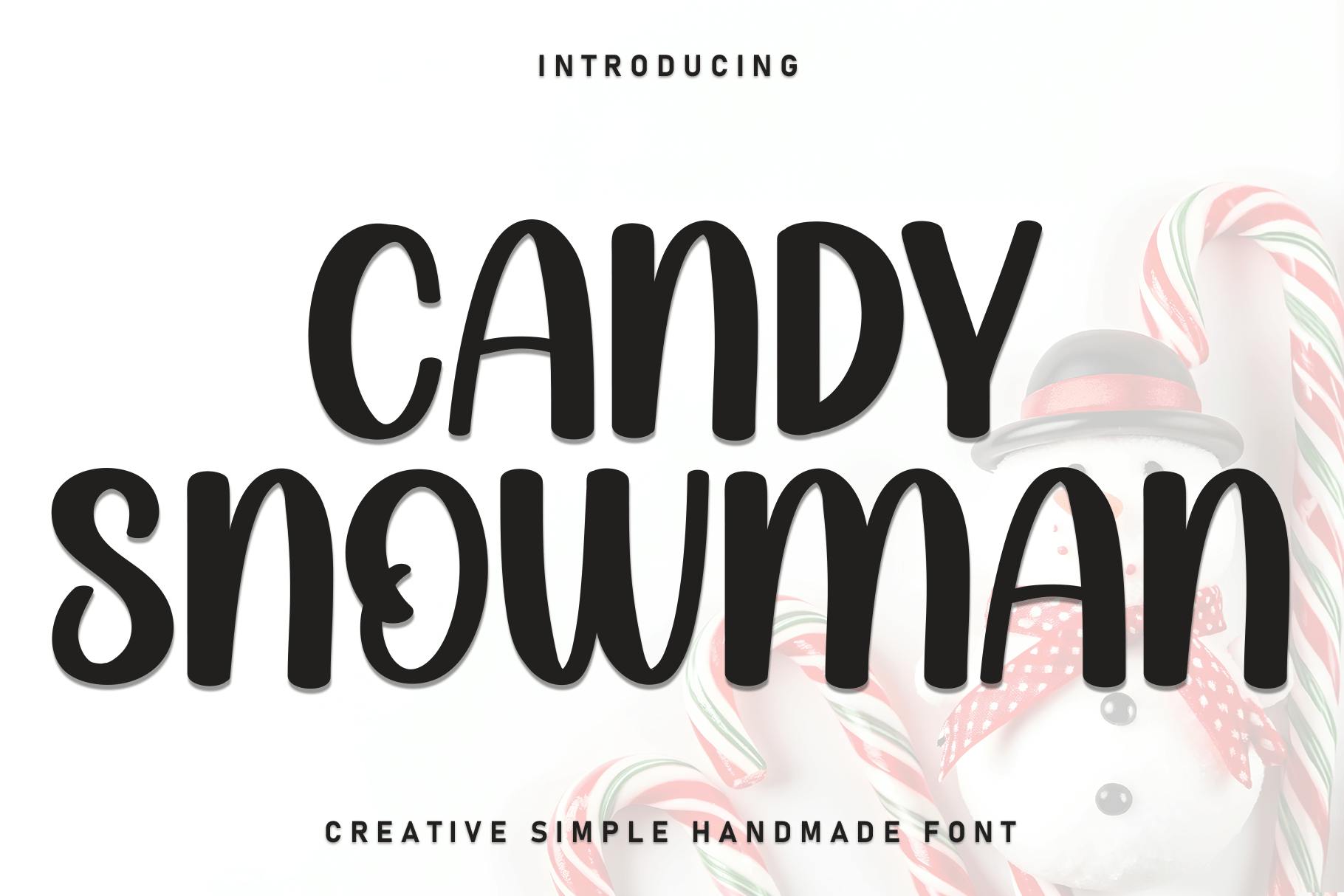 Candy Snowman Font Example