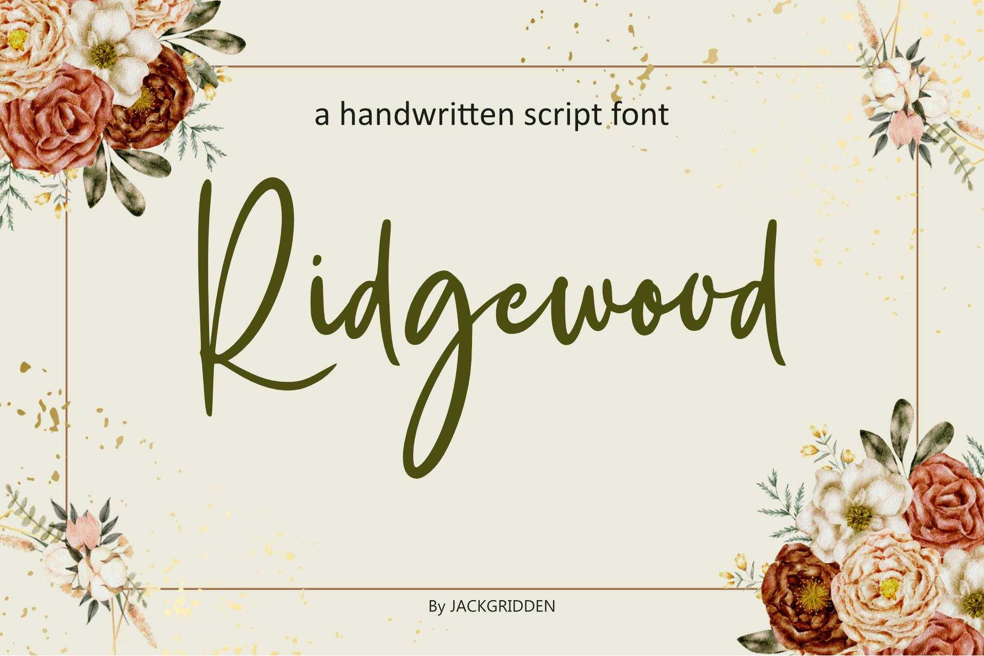 Ridgewood Font Example