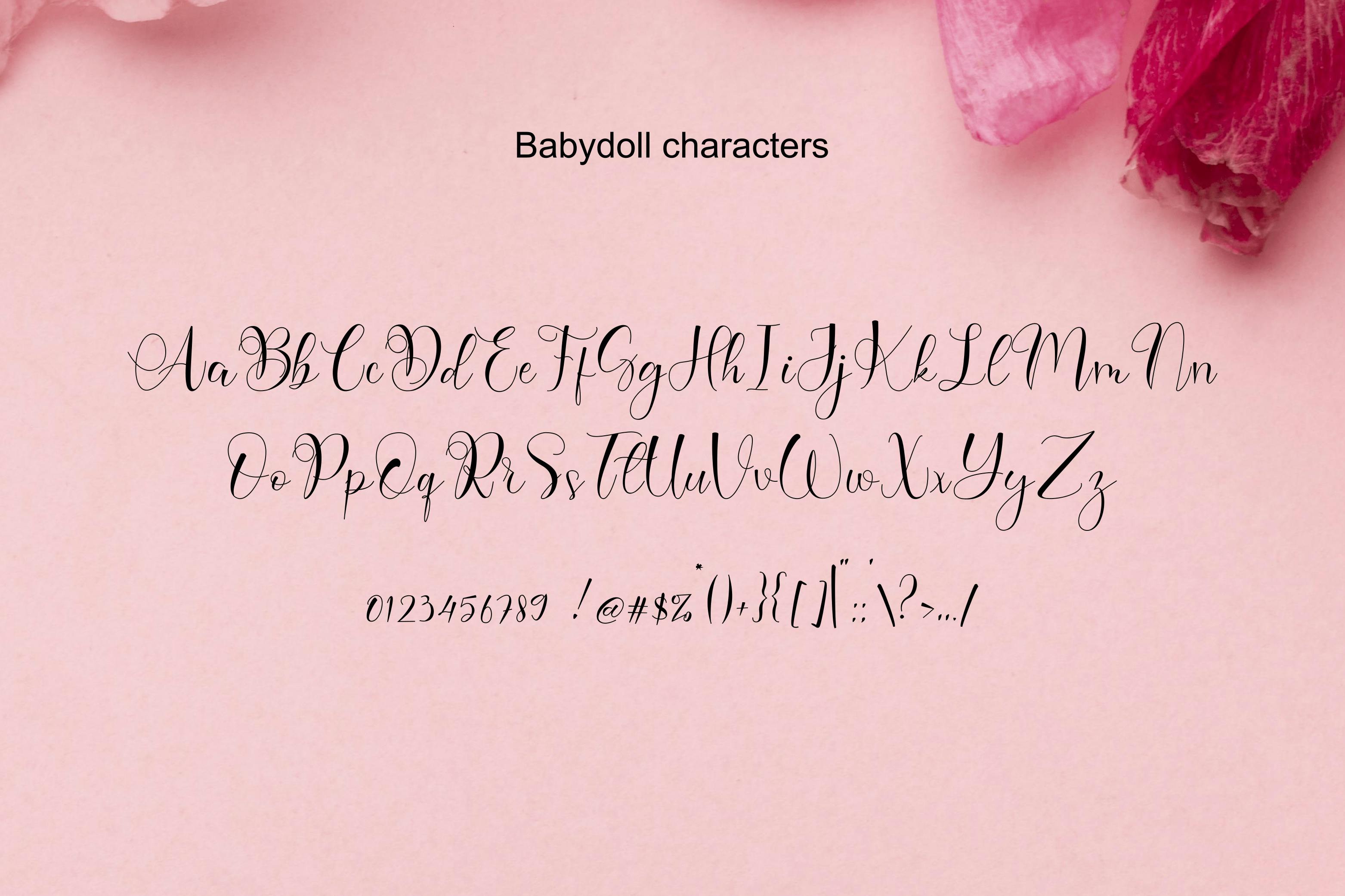 Babydoll Font Example 2