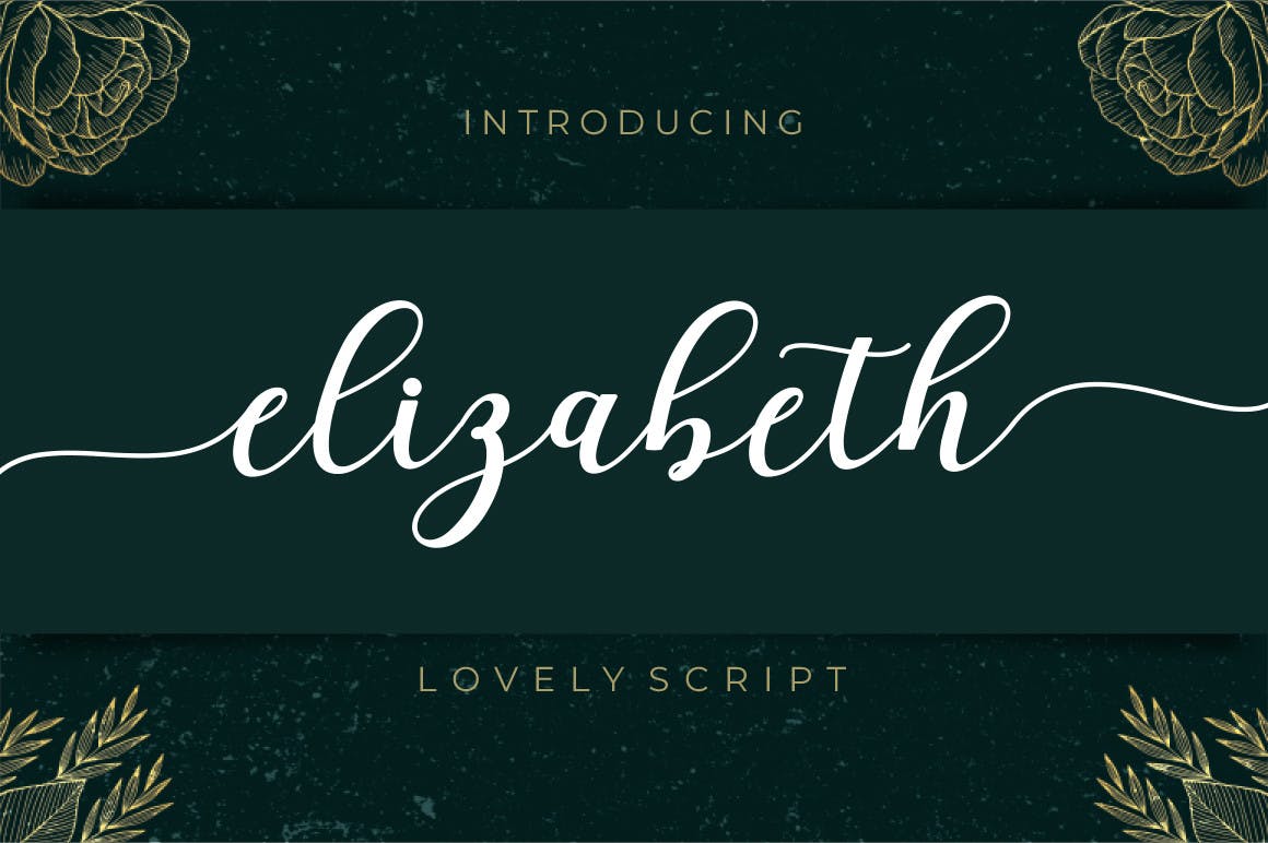 Elizabeth Script Font Sample