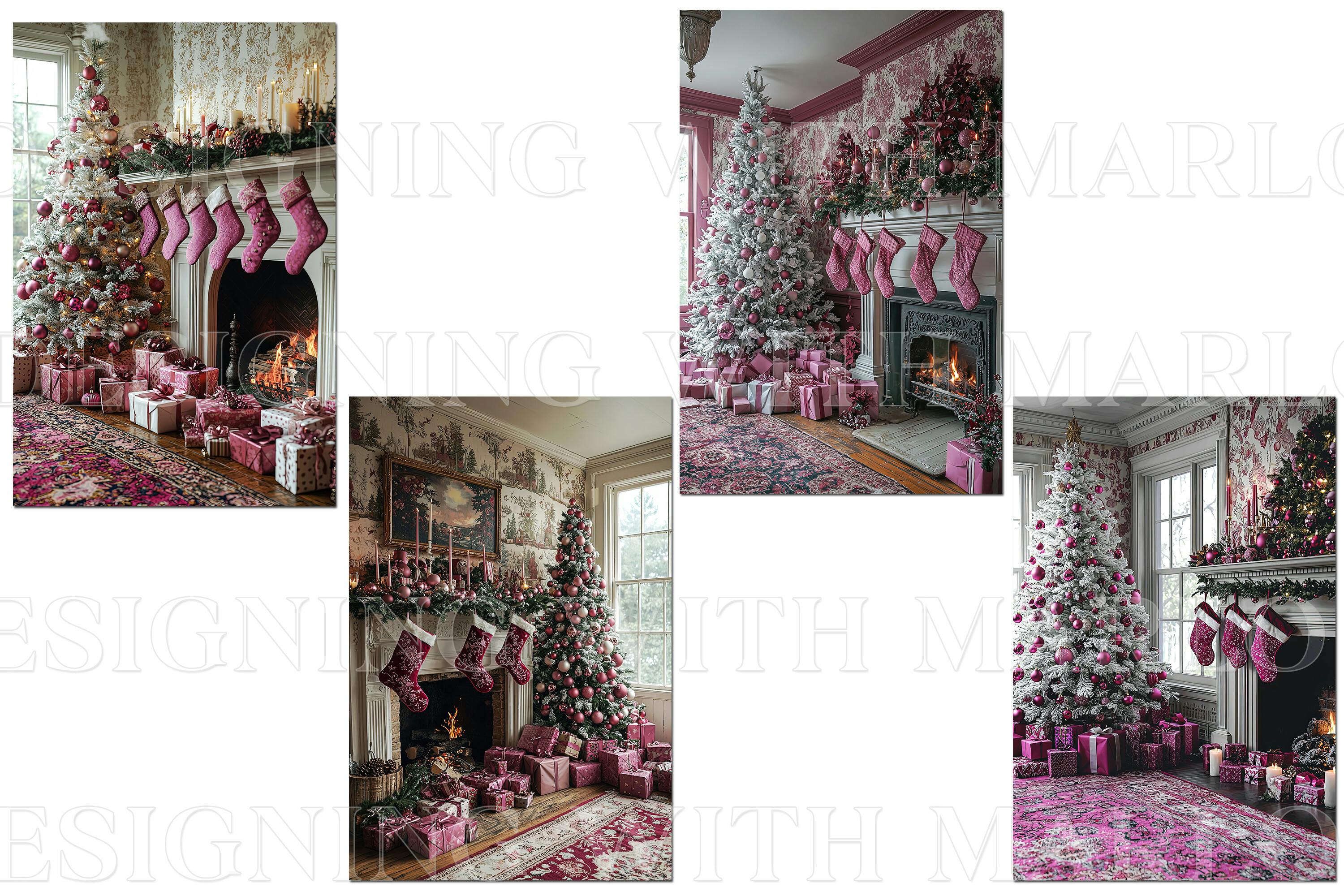 Pink Christmas Background 2