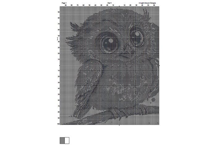 Owl Cross Stitch Final View