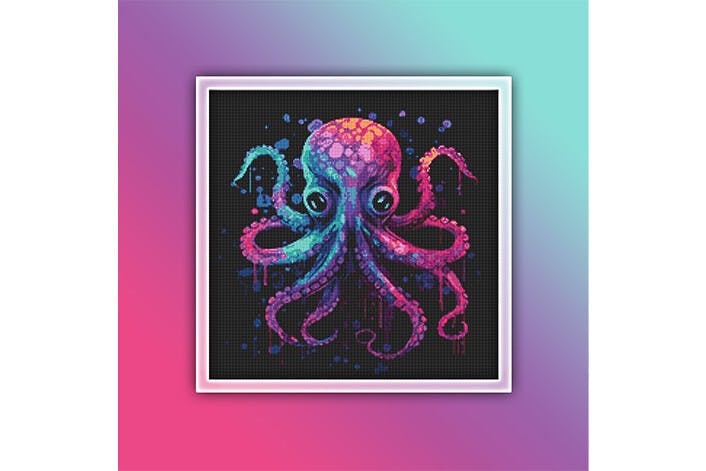 Colorful Octopus Cross Stitch