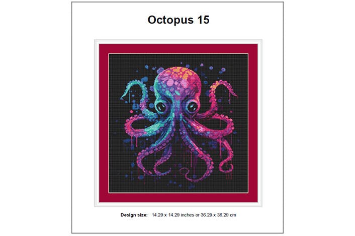 Octopus Cross Stitch Pattern Example