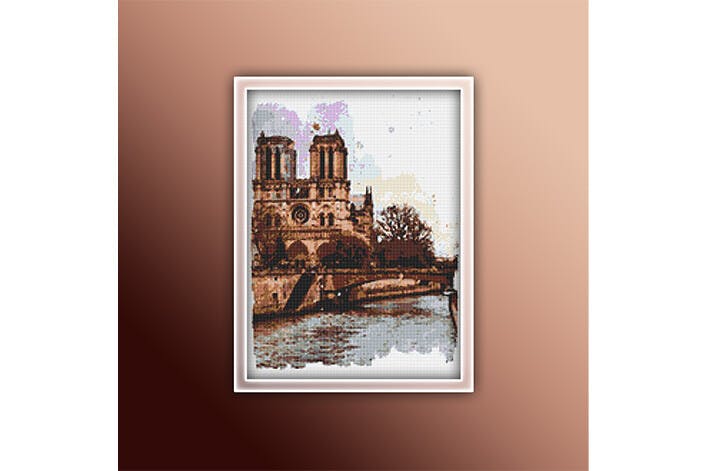 Notre Dame Cathedral Cross Stitch