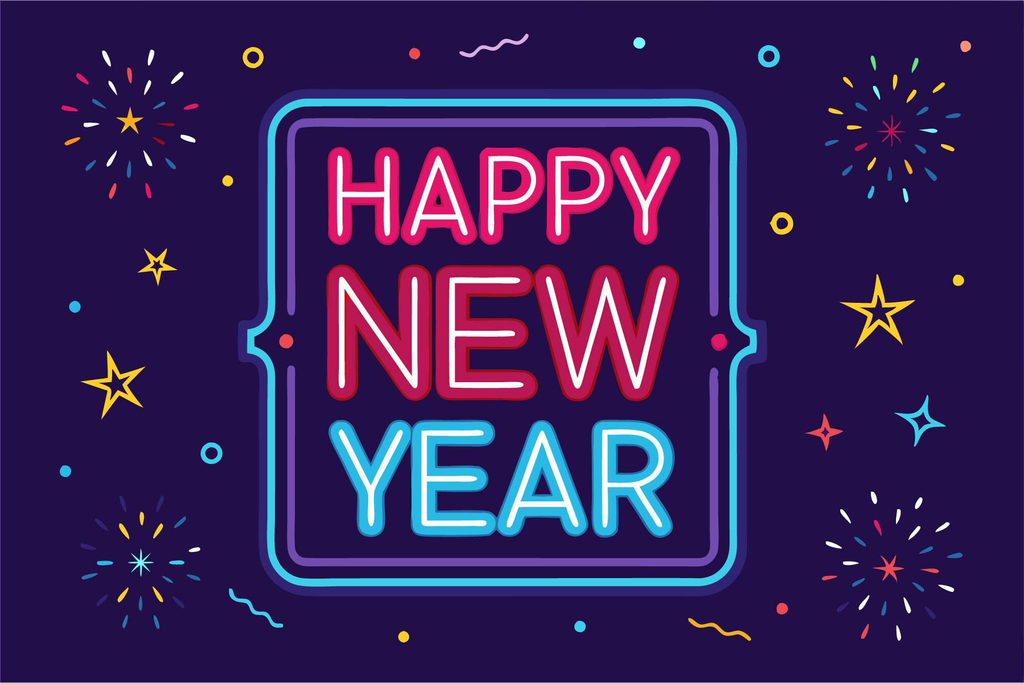 Happy New Year Neon Sign