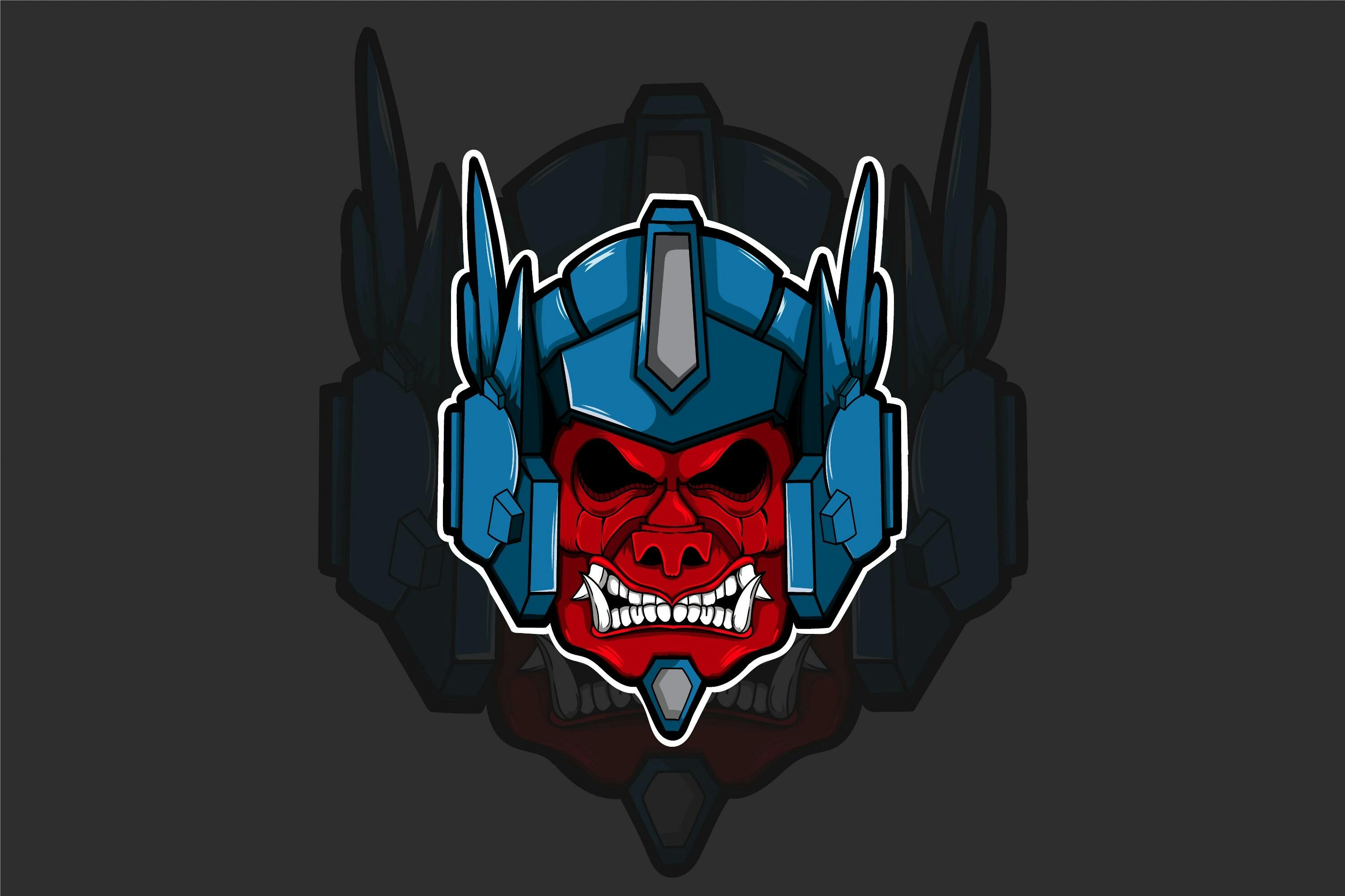 Skull Transformer Vector Illustration