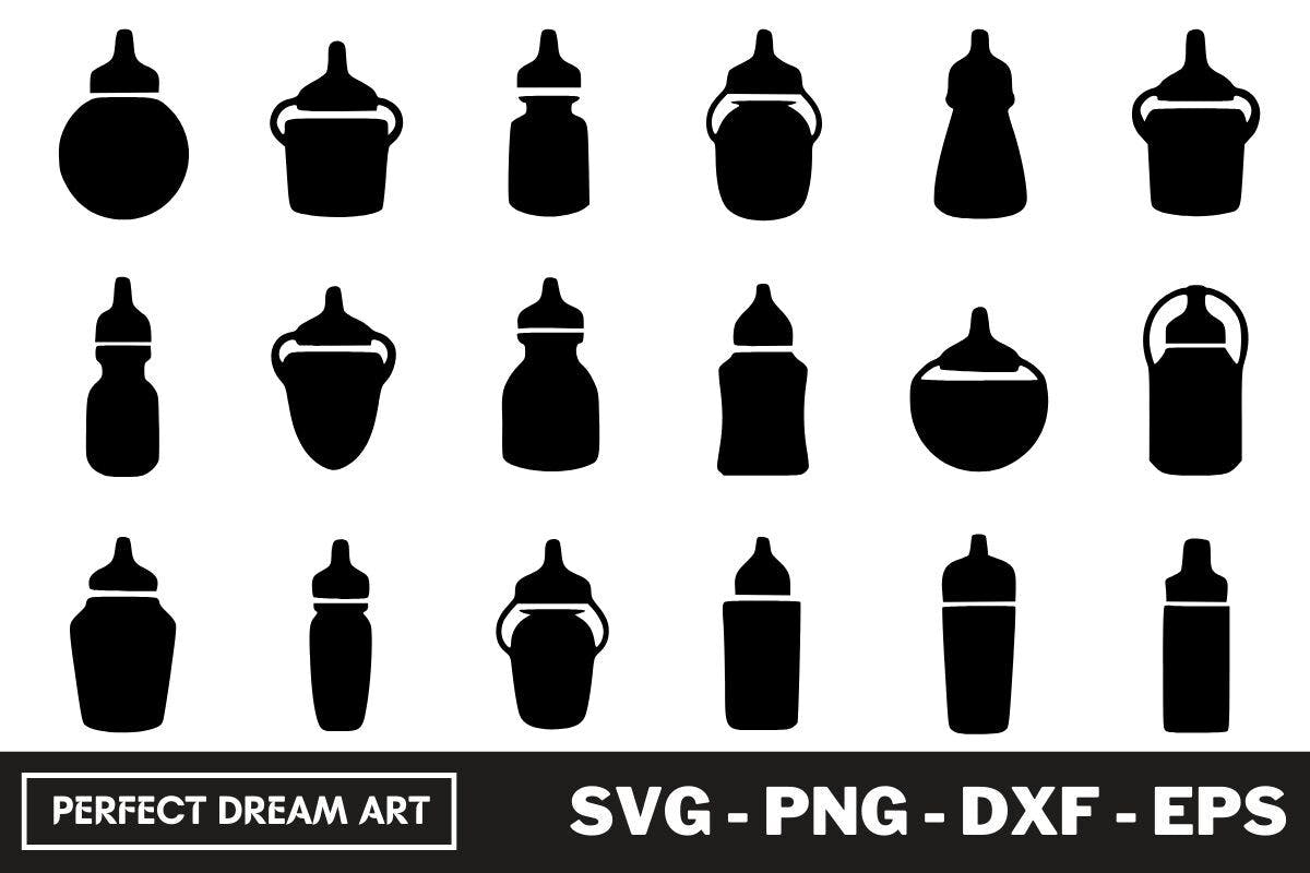 Baby Bottle Silhouettes