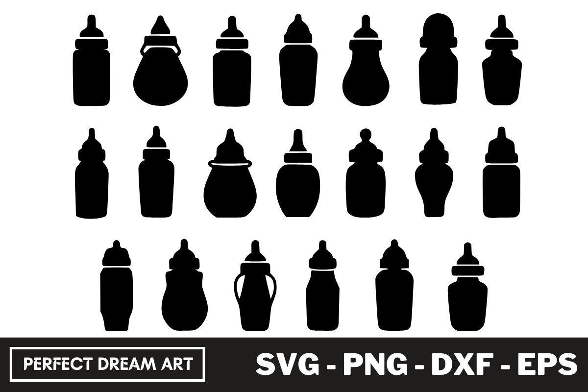 Baby Bottle Silhouette Example 1