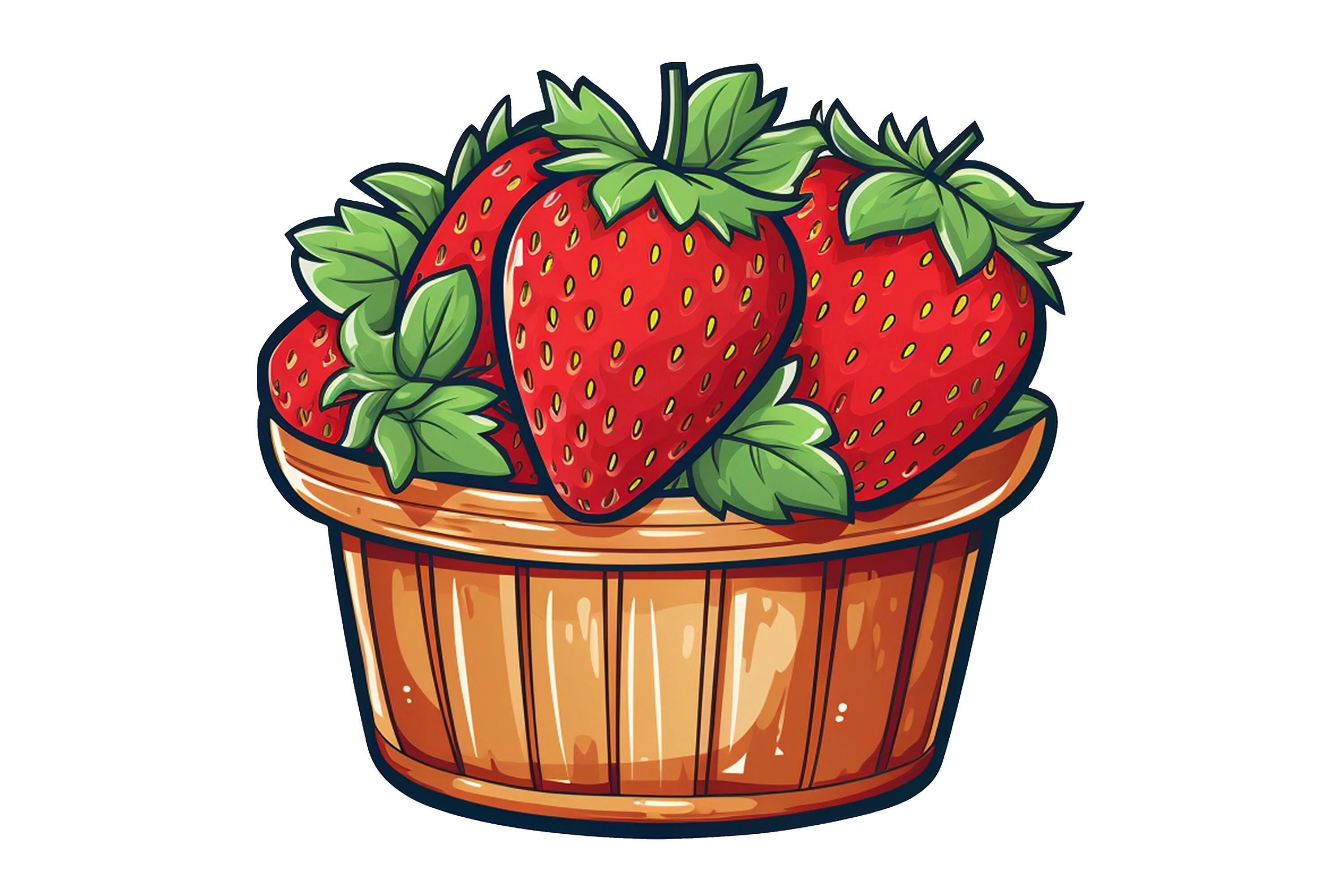 Strawberry Basket Clipart