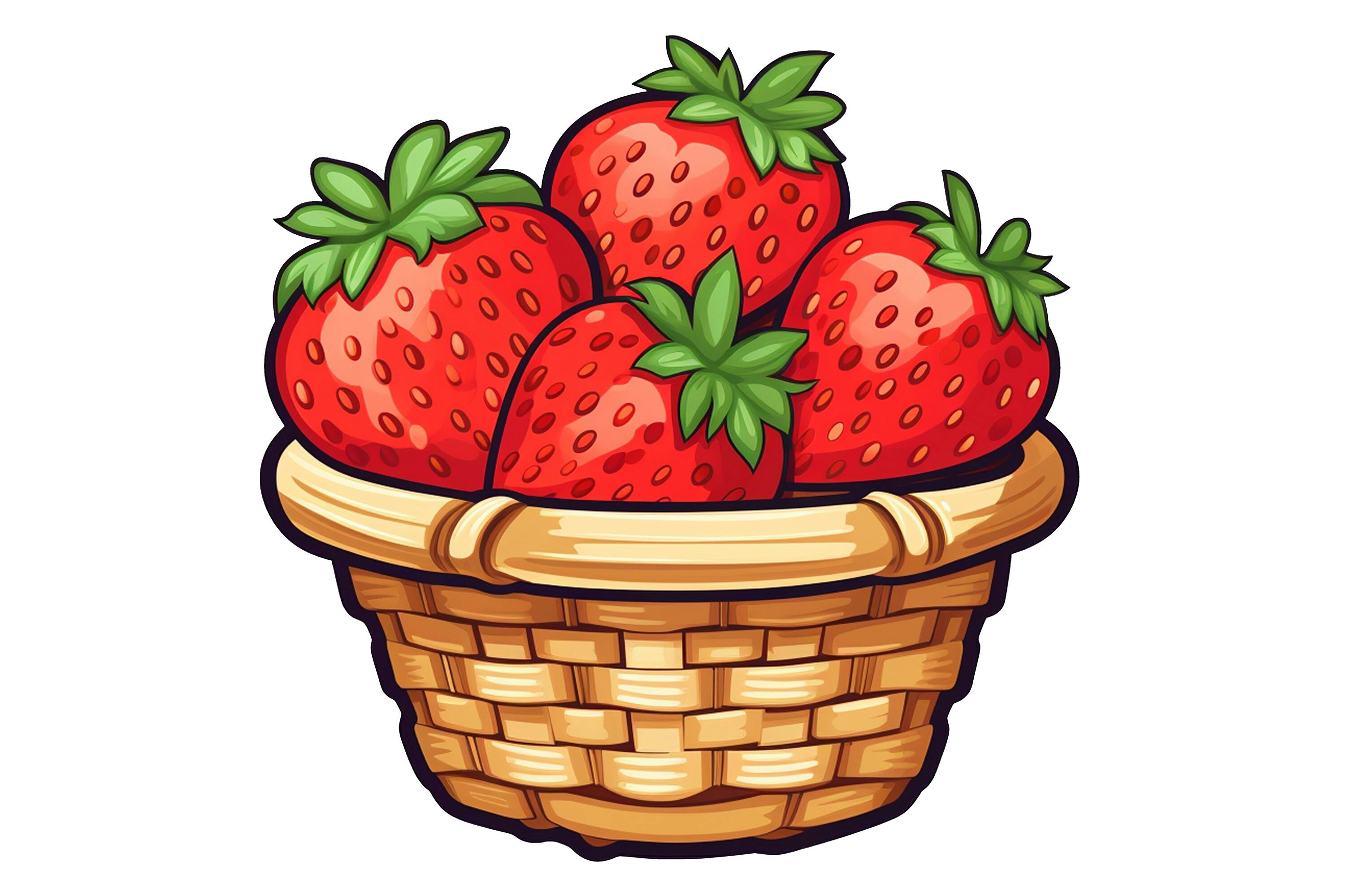 Strawberry Basket Clipart