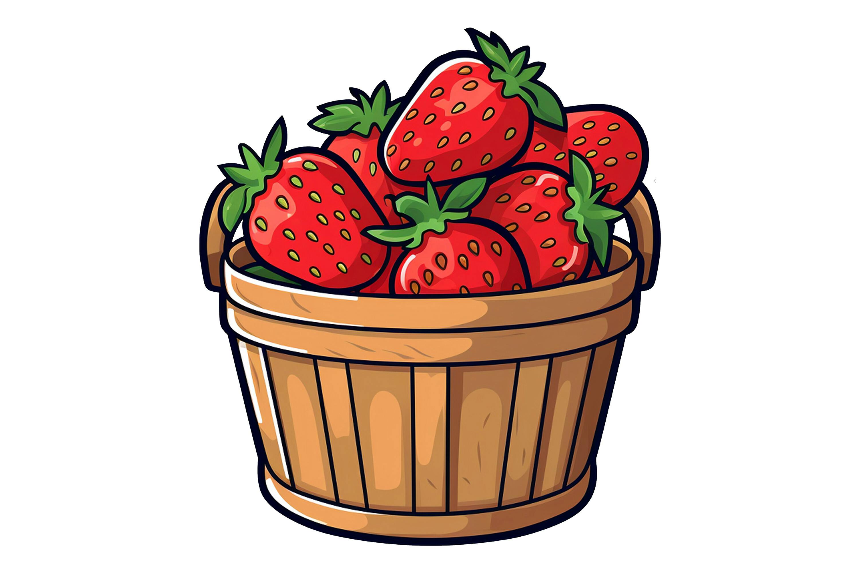 Strawberry Basket Clipart