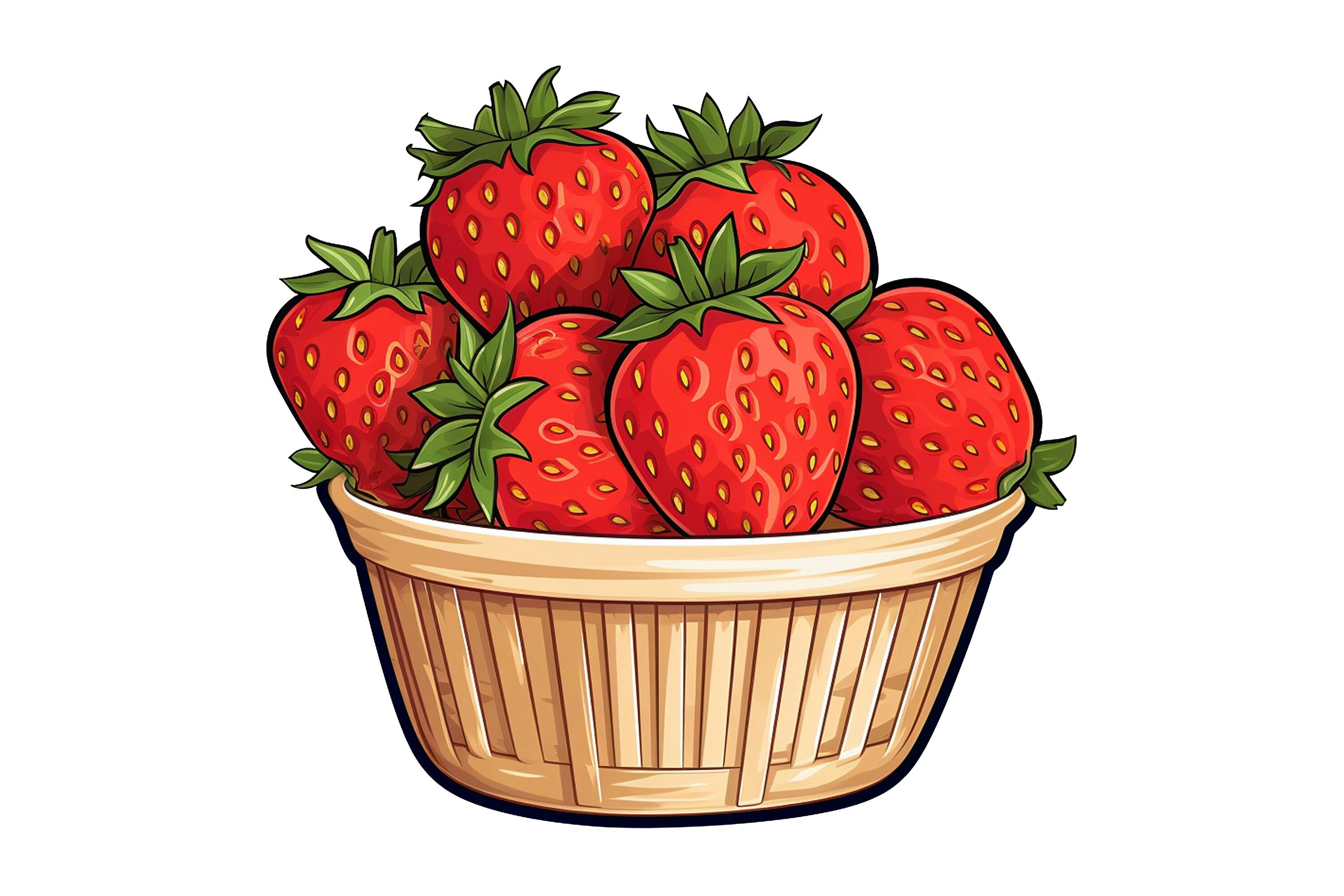 Strawberry Basket Clipart