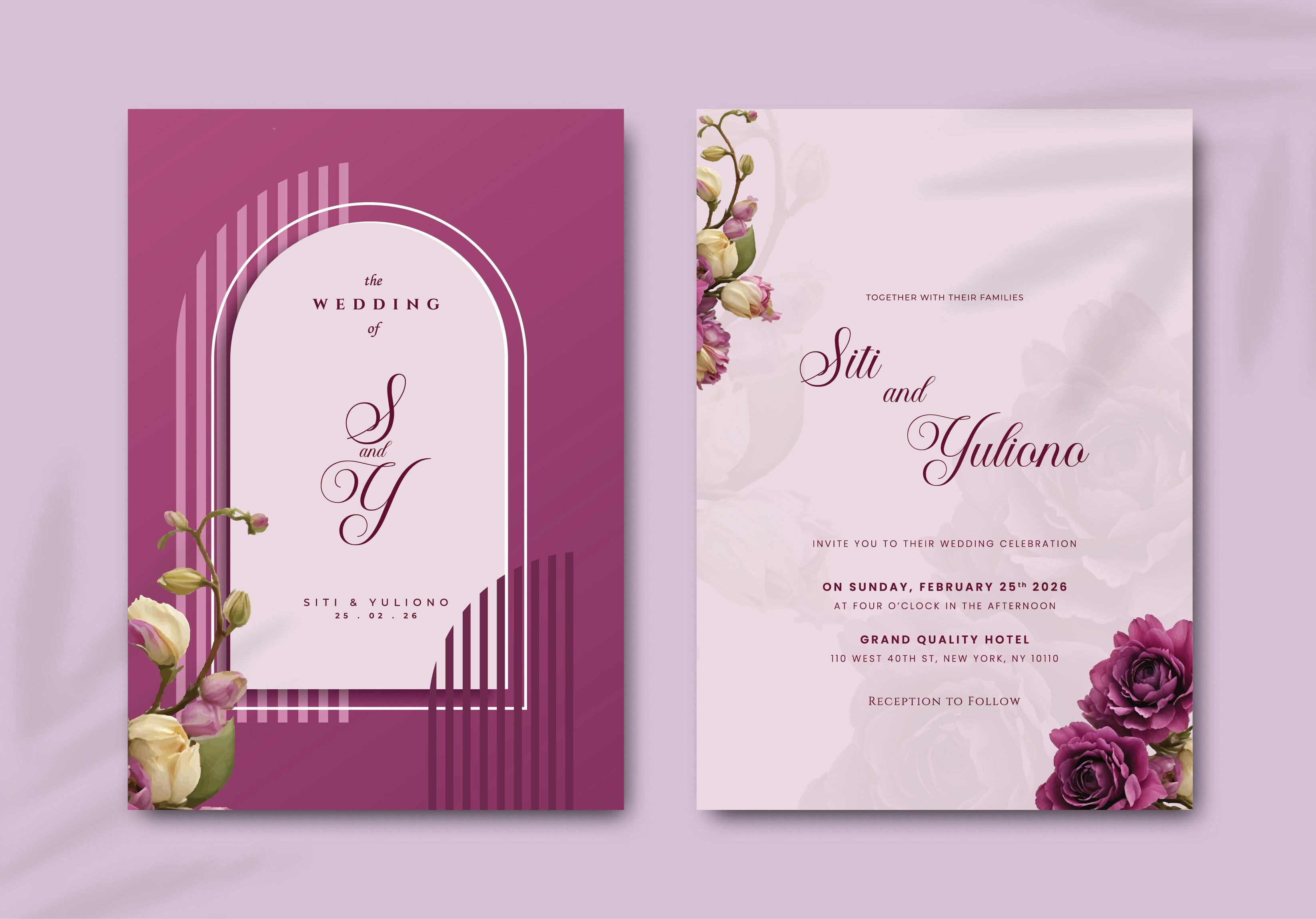 Beautiful Wedding Invitation Sample