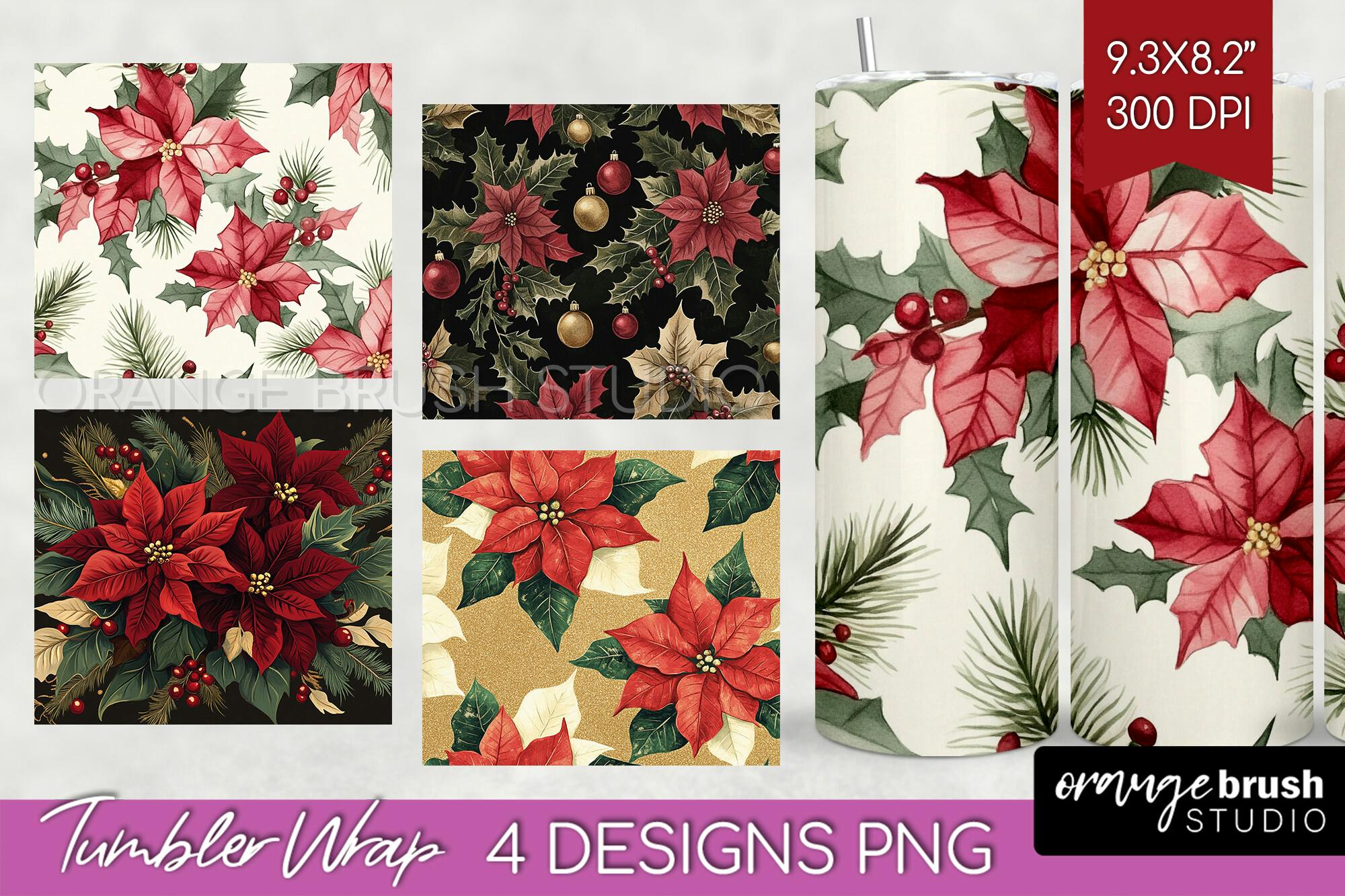 Poinsettia Tumbler Wrap