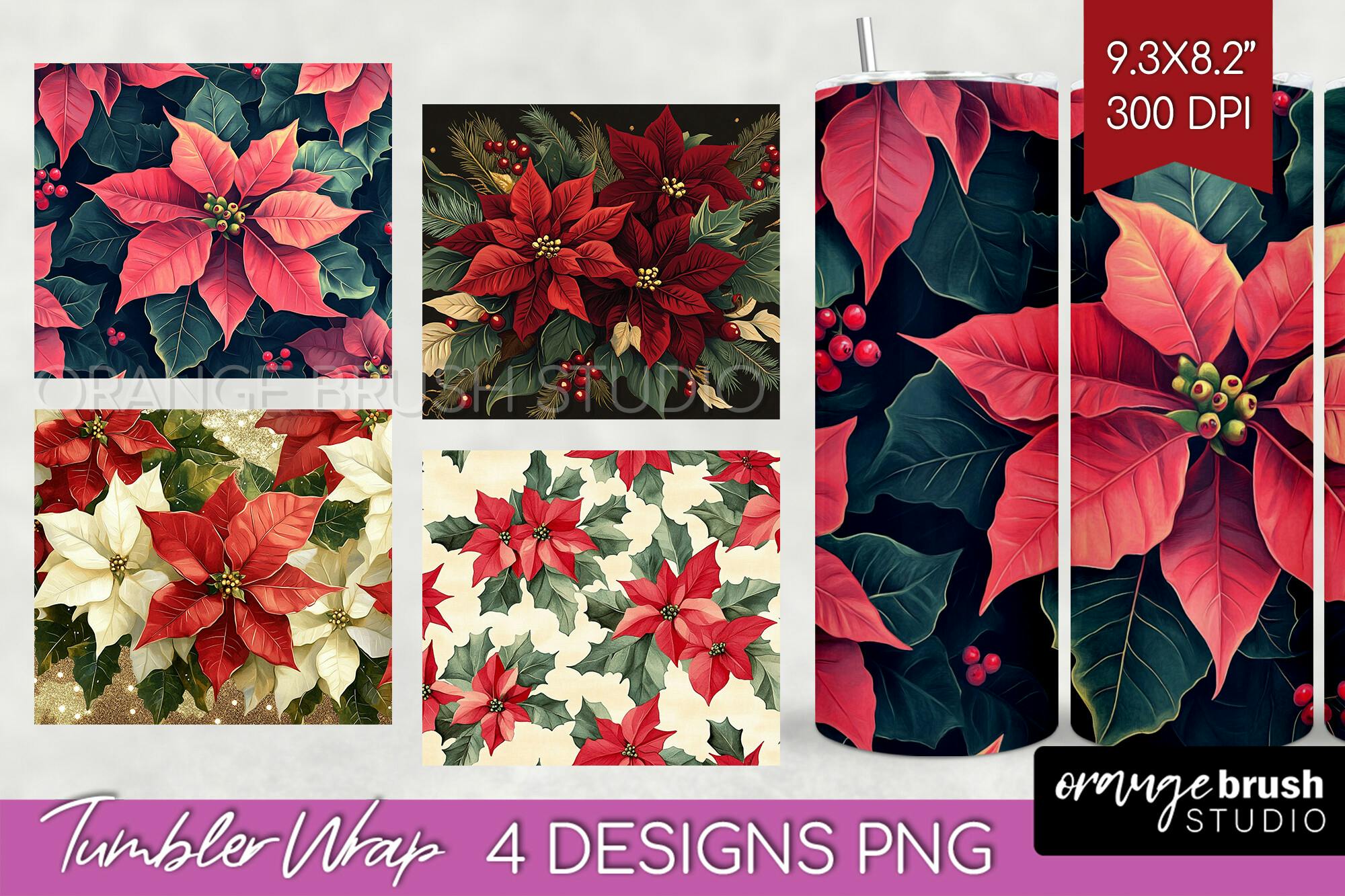 Poinsettia Tumbler Wrap