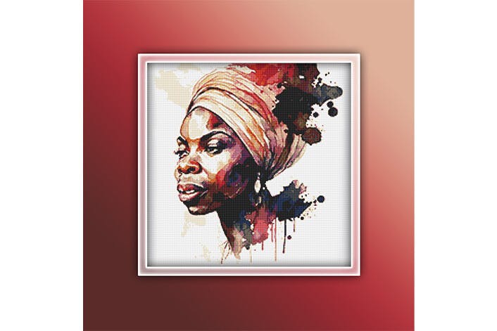 Nina Simone Cross Stitch Pattern