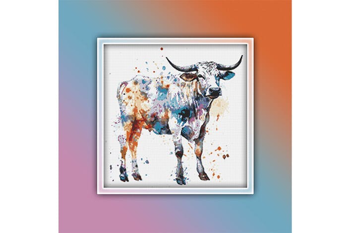 Nguni Cow Cross Stitch Pattern