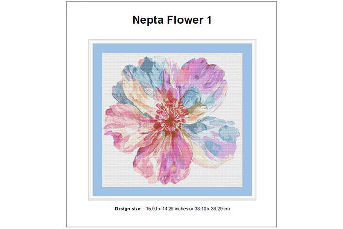 Nepta Flower Black and White Pattern