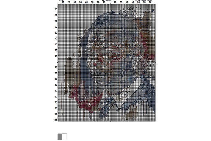 Stitched Nat King Cole Design