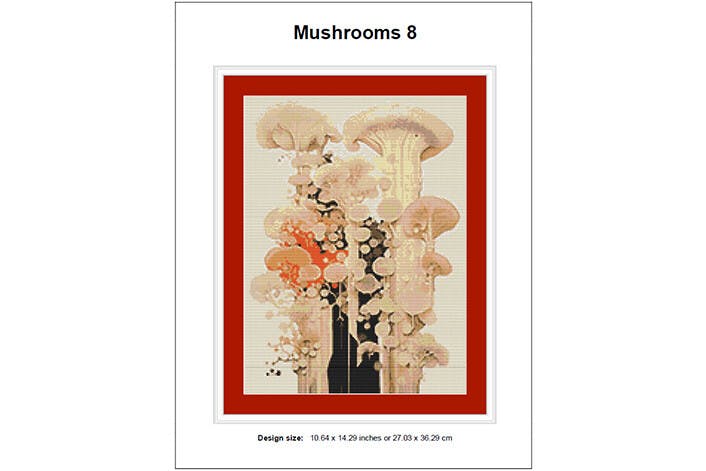 Mushroom Cross Stitch Pattern Details