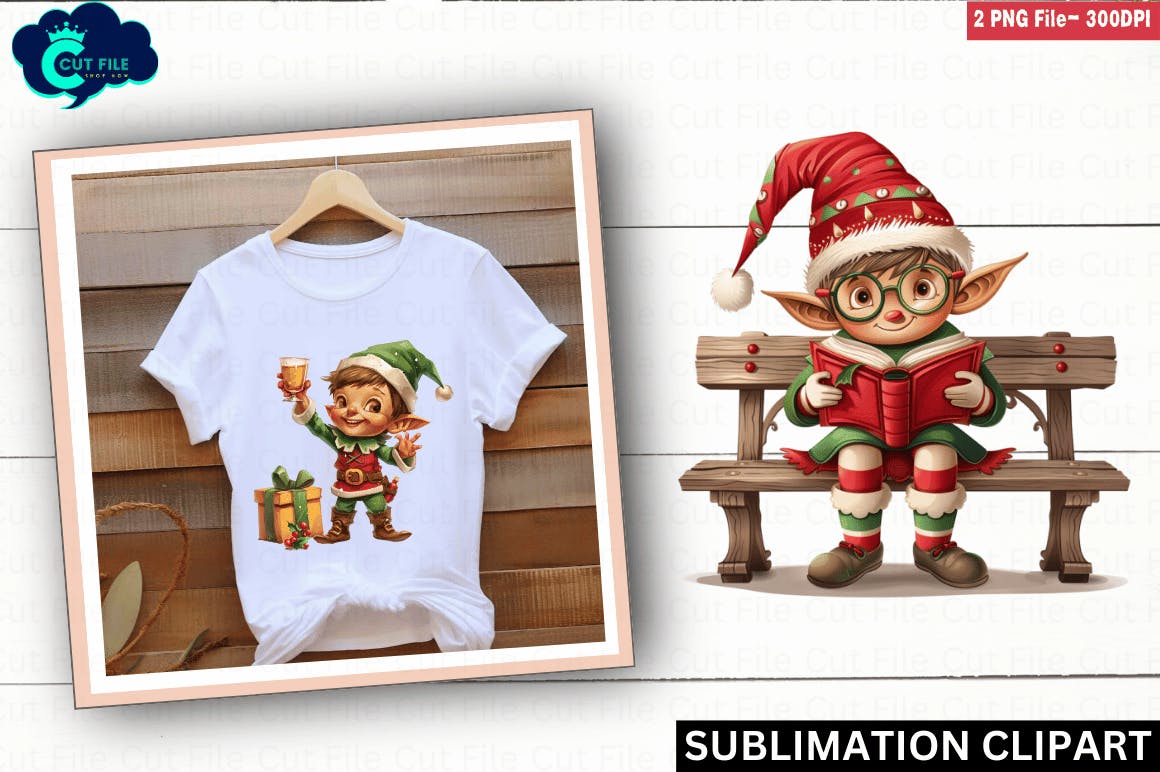 Cute Christmas Elf Clipart