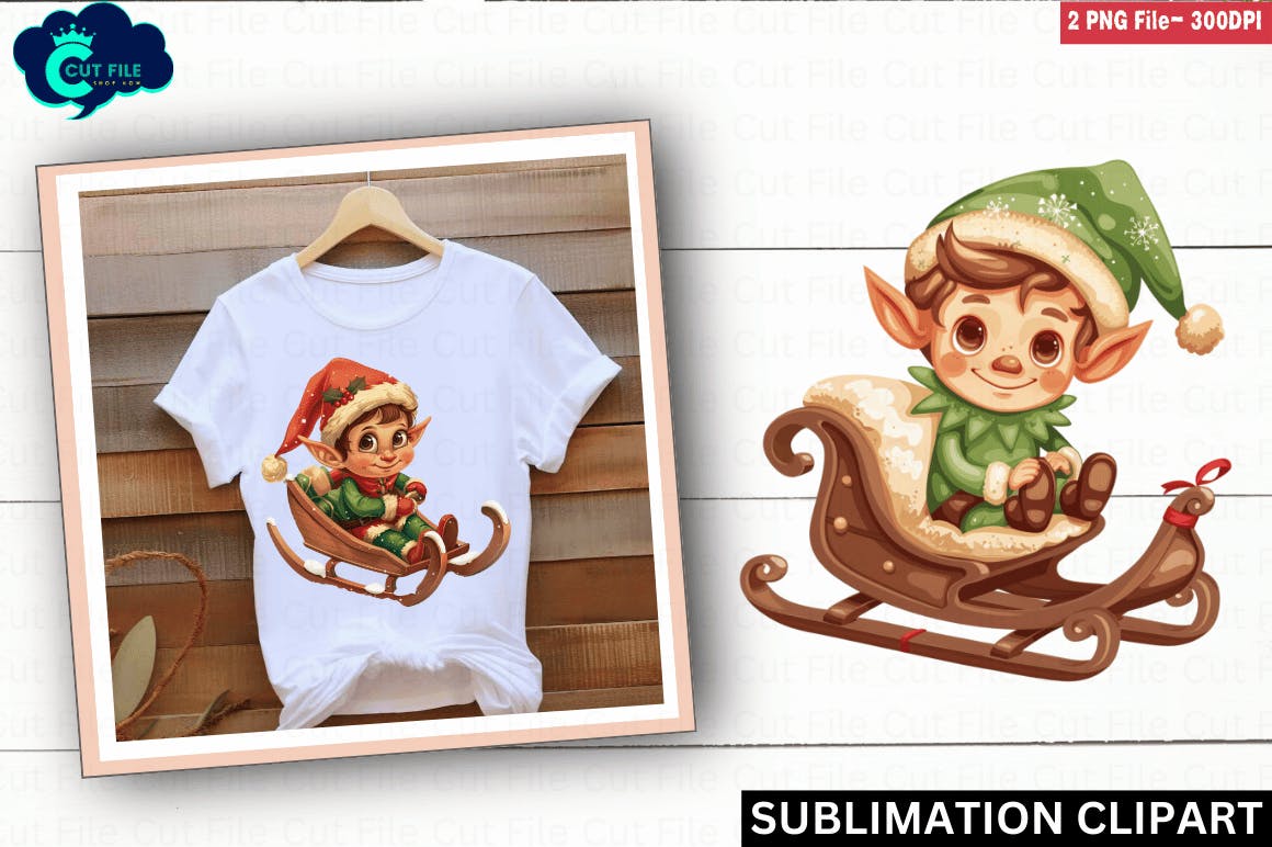 Cute Christmas Elf Clipart