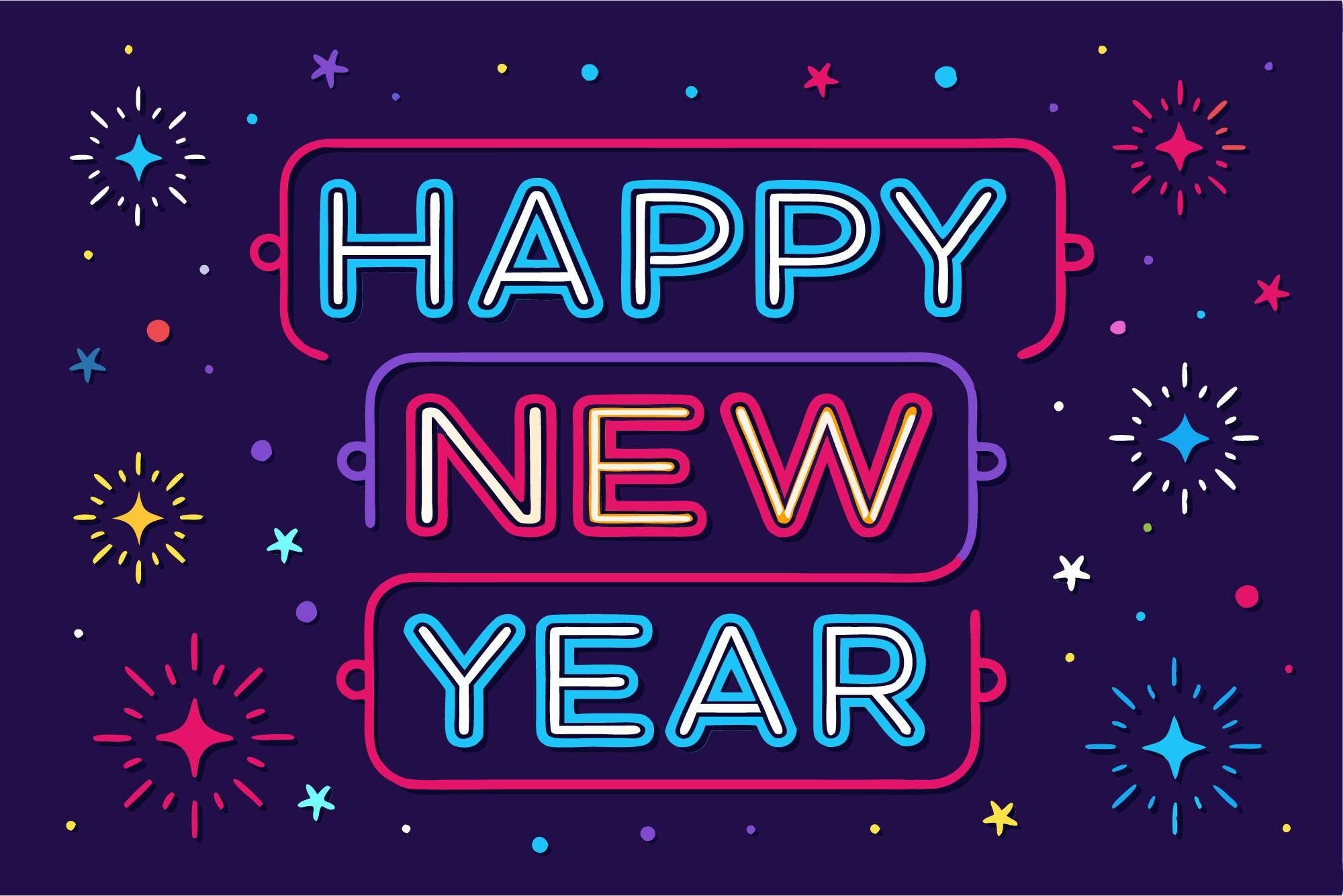 Happy New Year Neon Sign