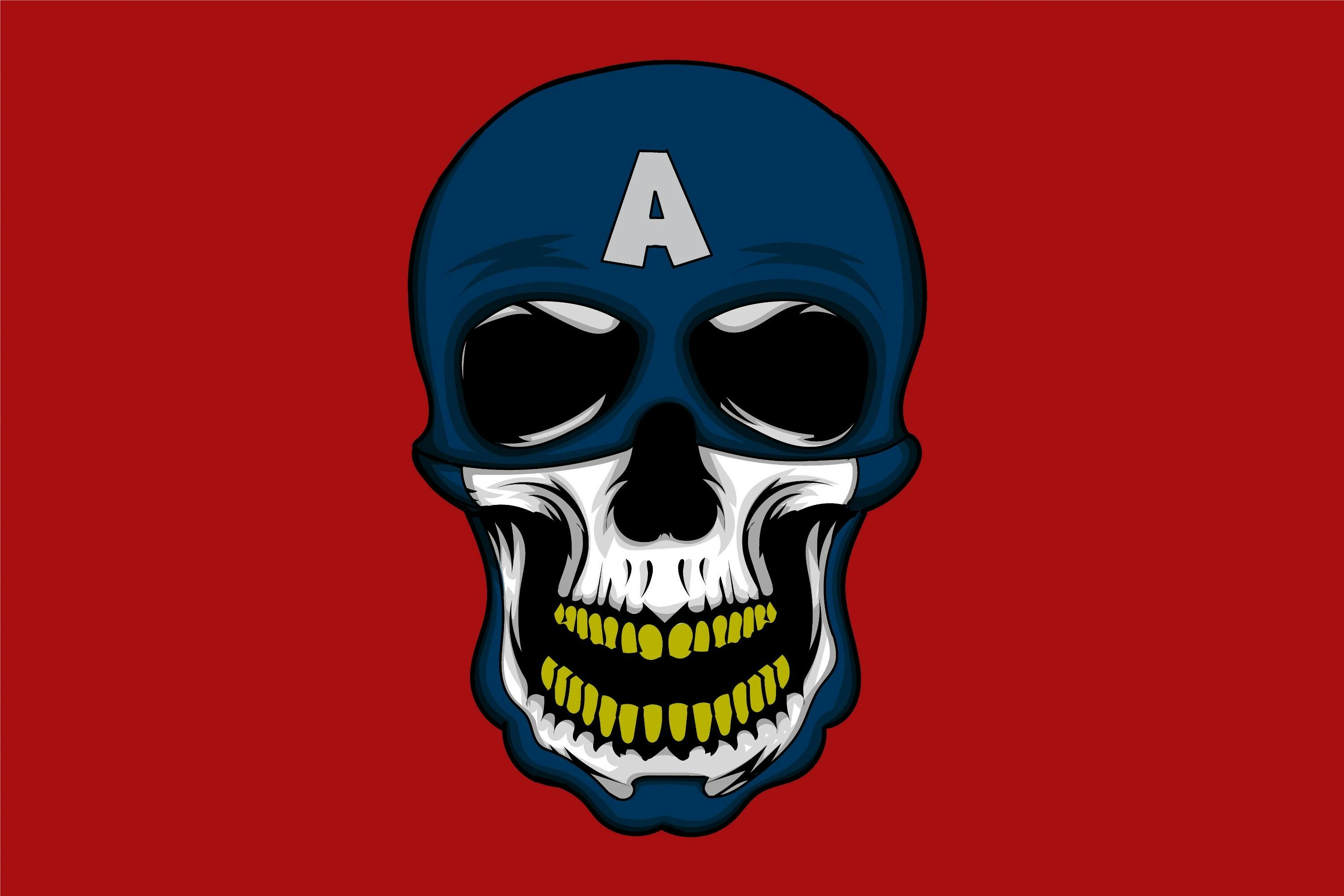 Skull Captain America Illustration