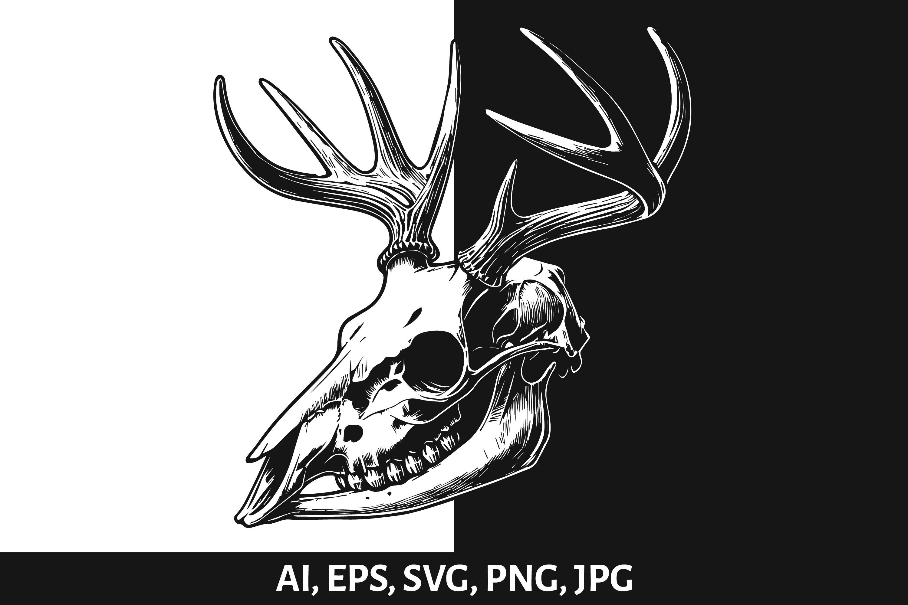 Artistic Deer Skull