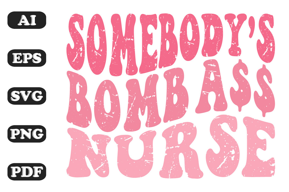 Elevate Your Style: Bomb Nurse Wavy SVG T-Shirt Design