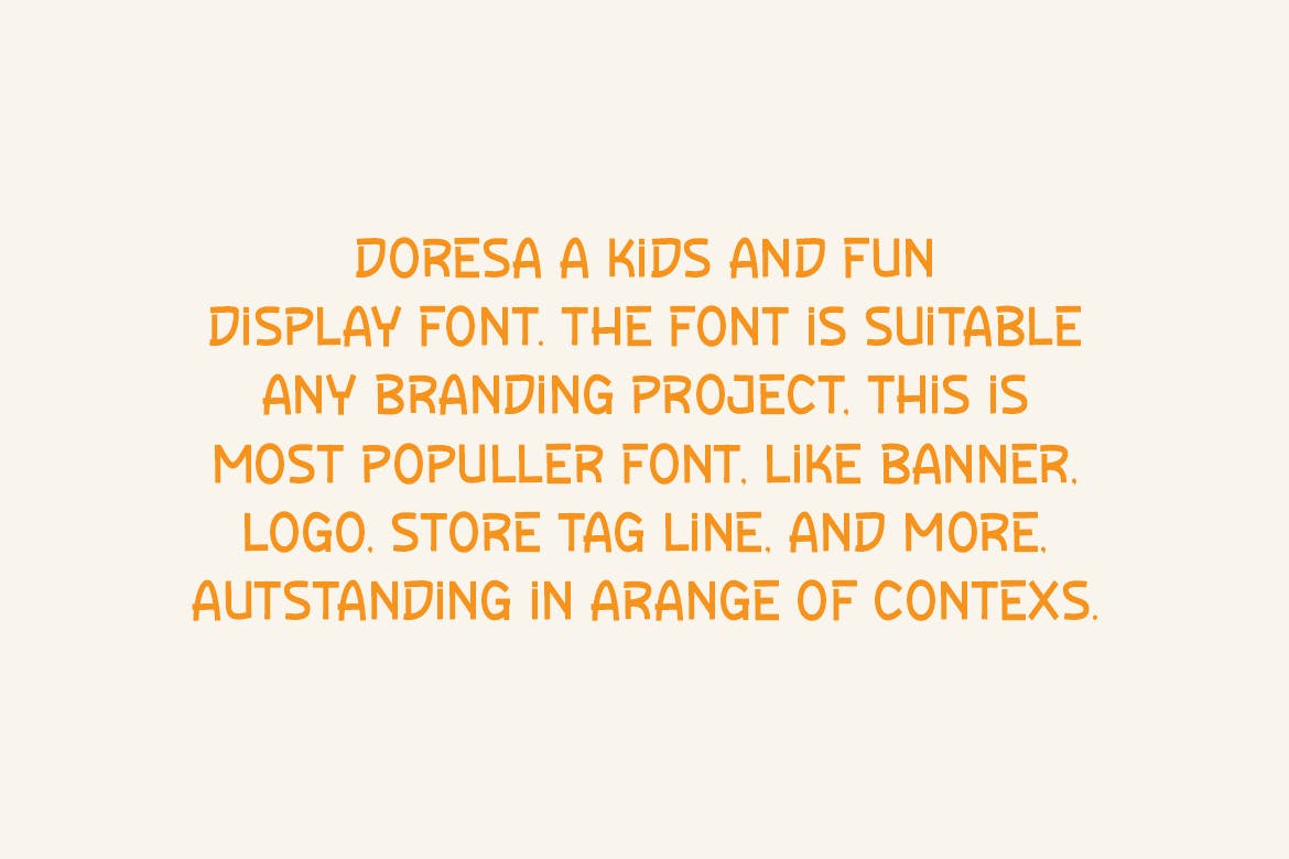 Doresa Font Sample 2