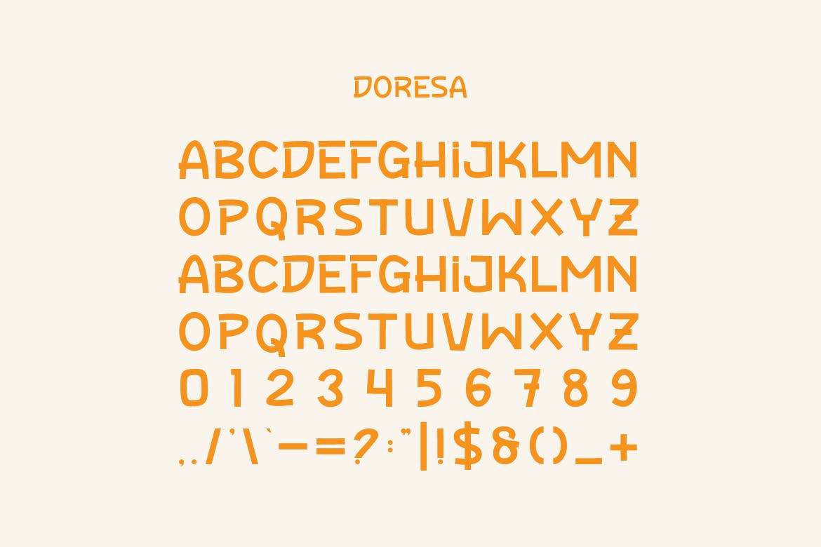 Doresa Font Sample 3