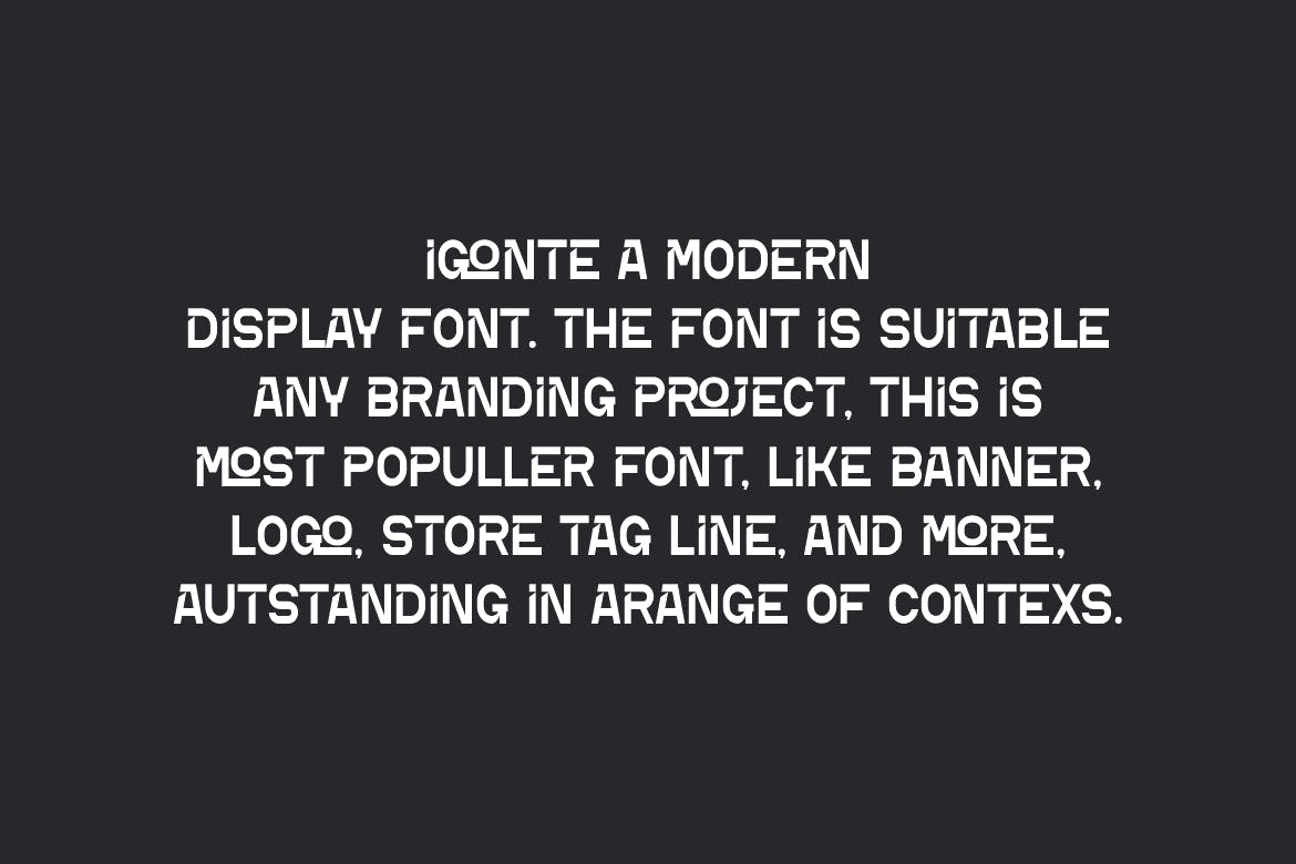 Igonte Font in Use