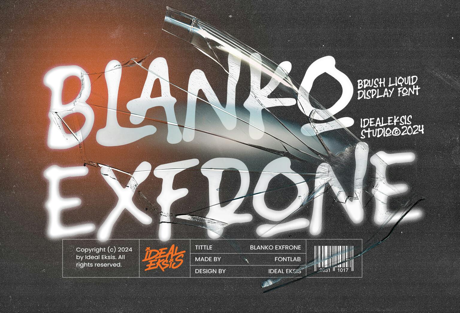 Sample of BlankoExfrone Font