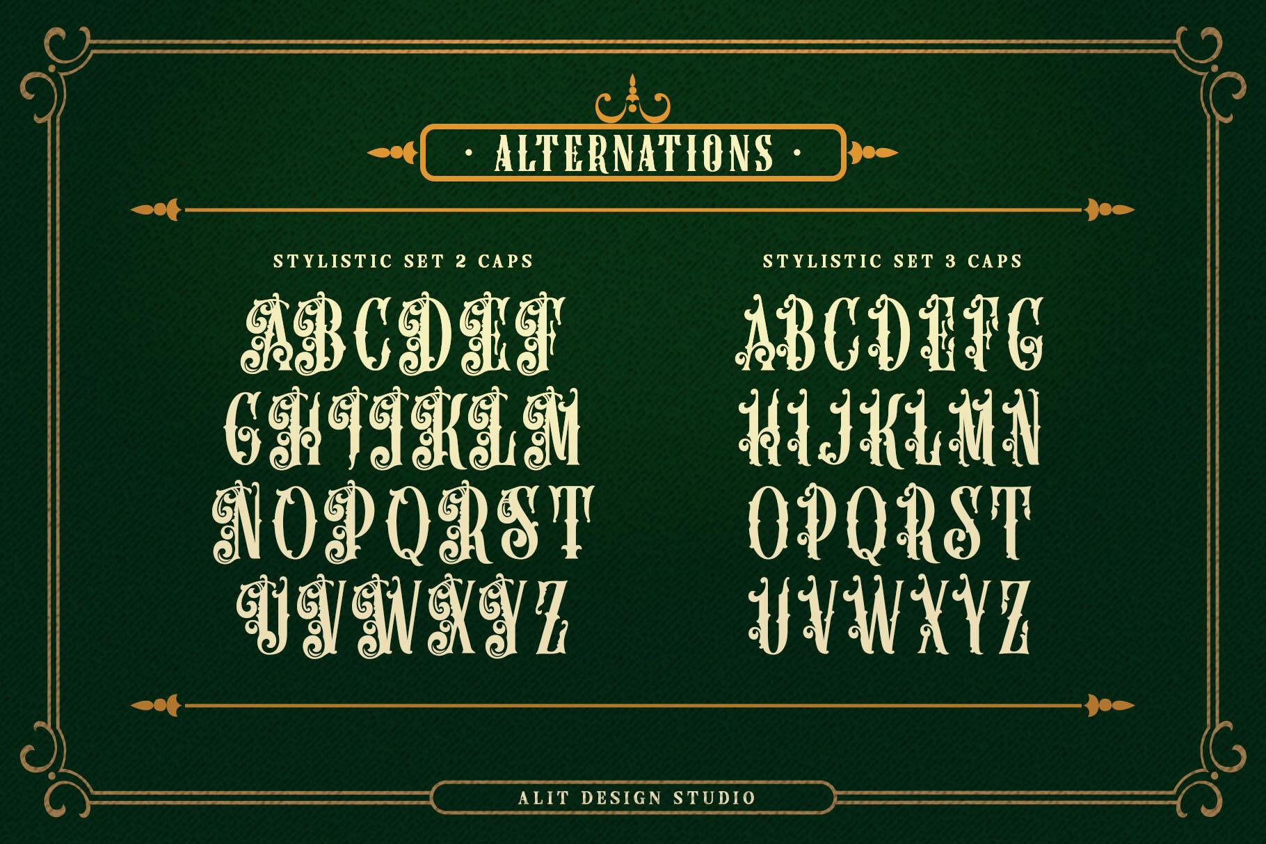 Back Honey Victorian Font Showcase