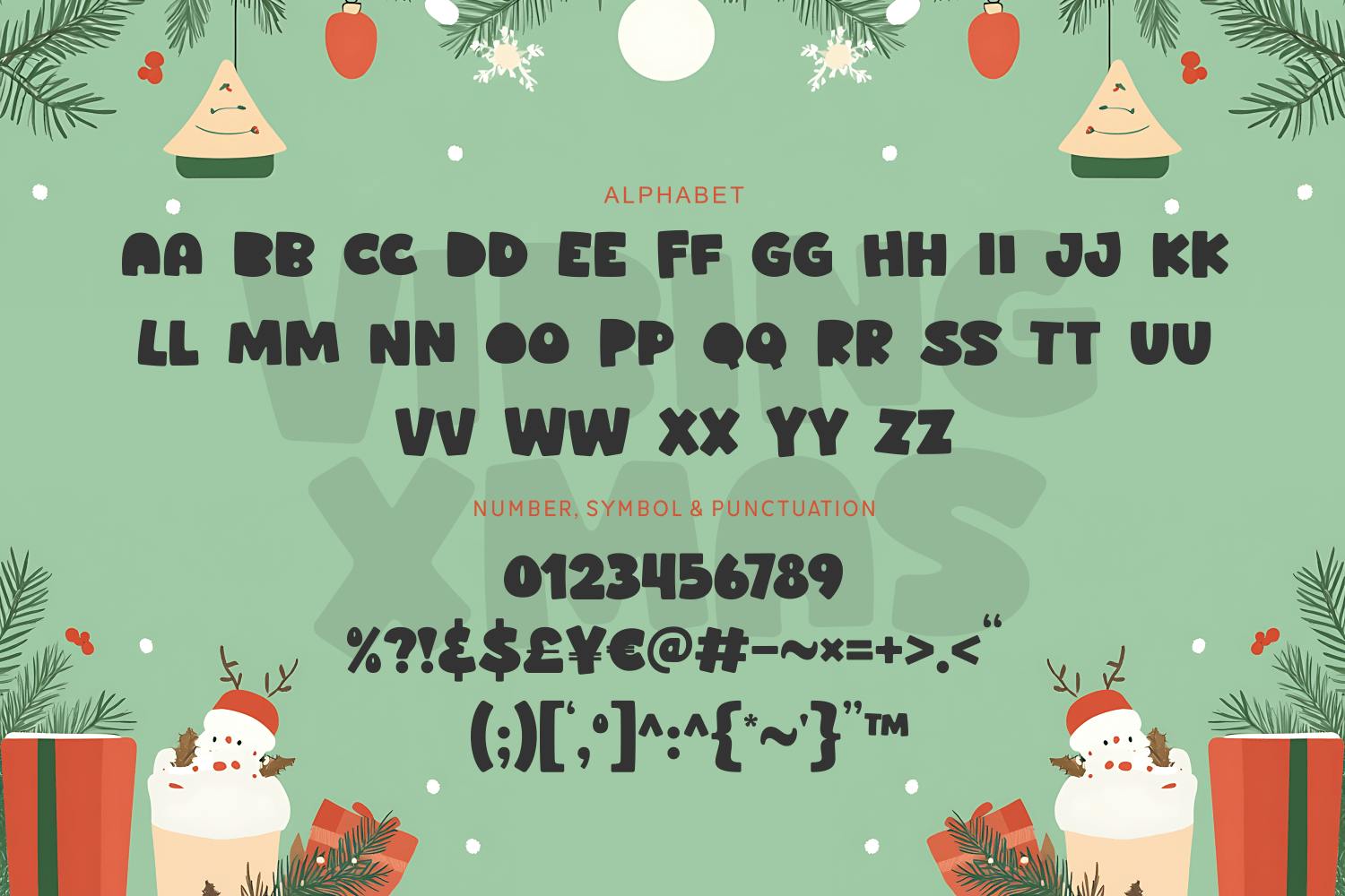 Vibing Xmas Font Example 7