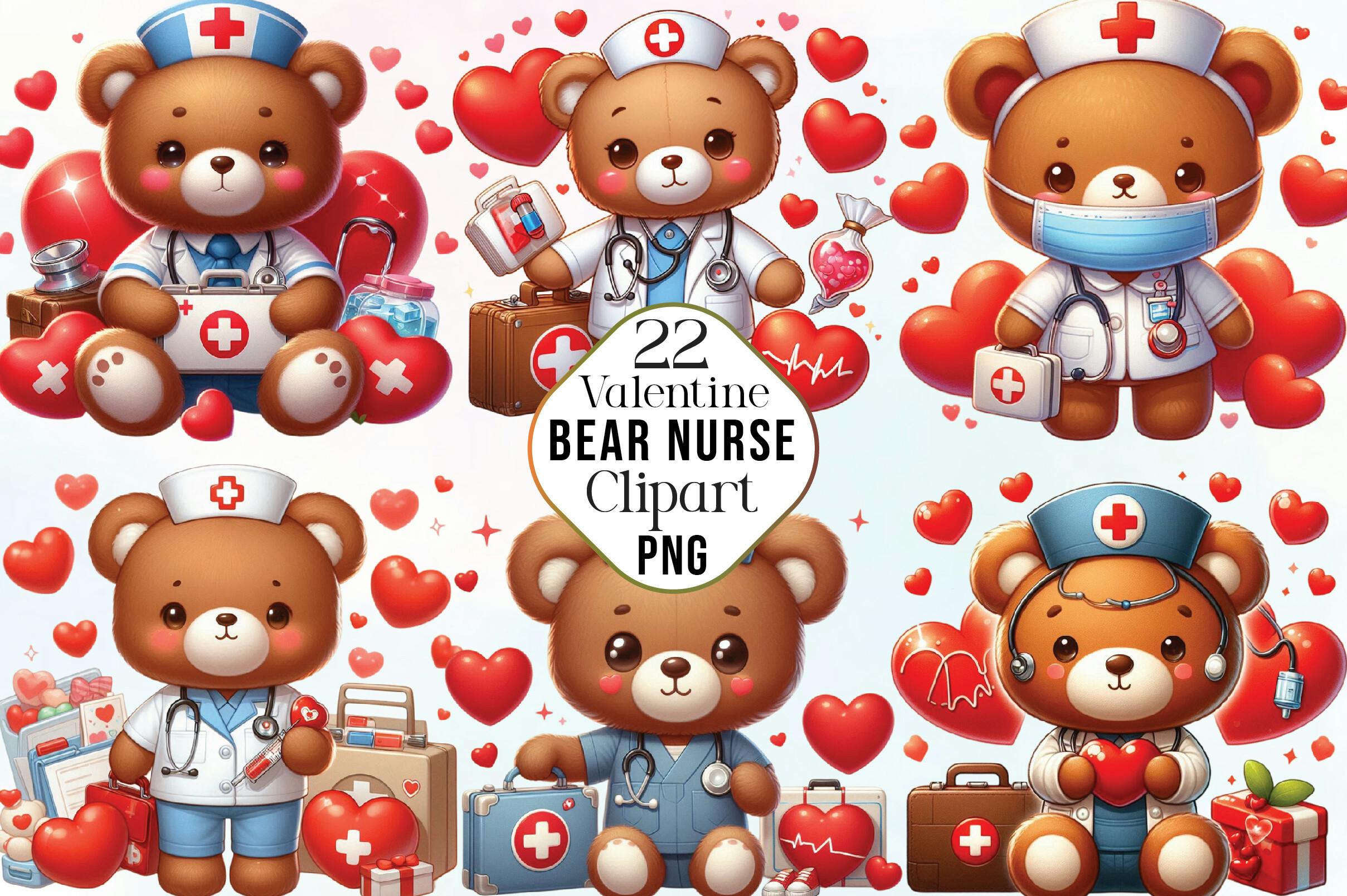 Bear Nurse Clipart Example 1