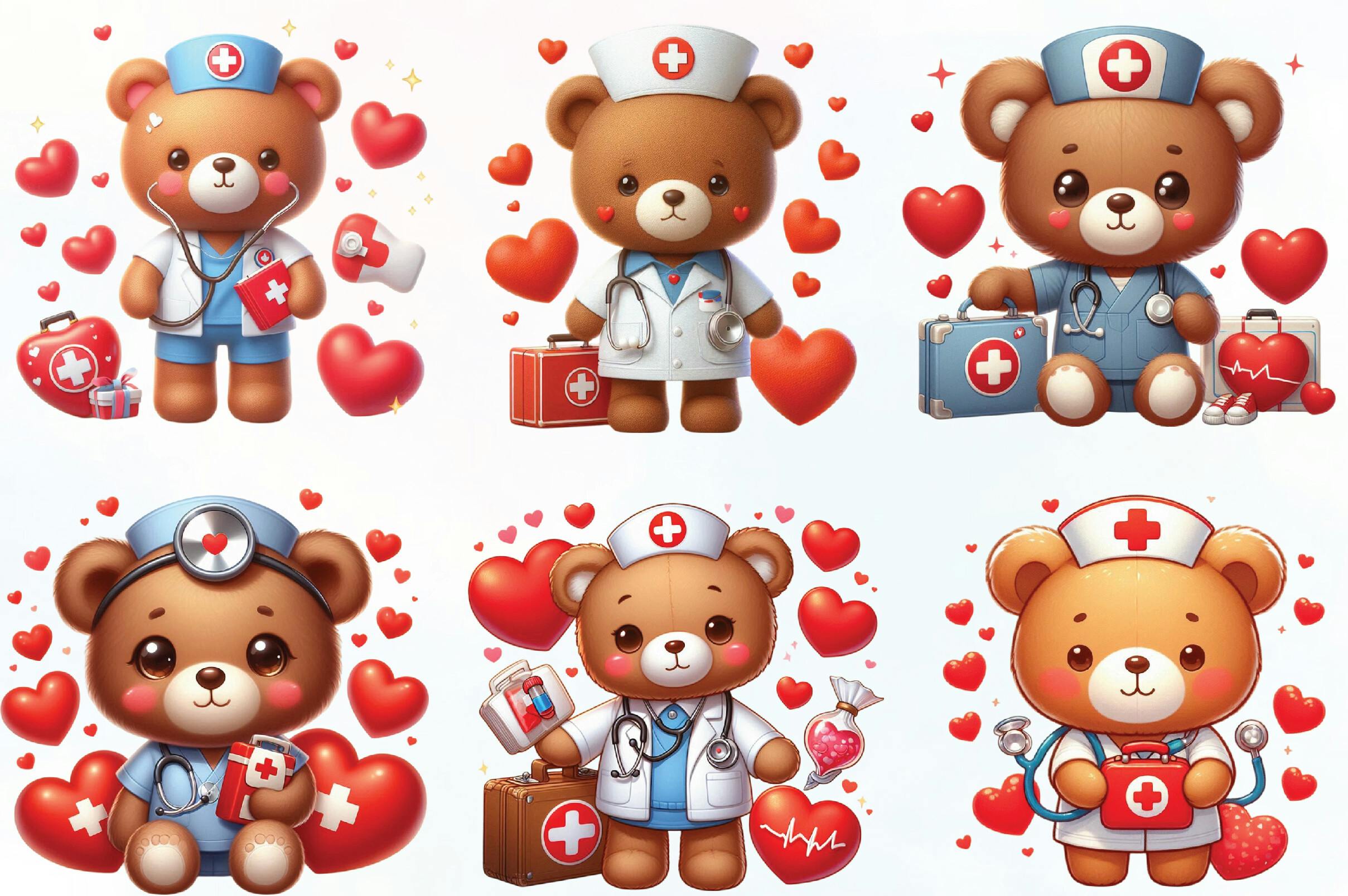 Bear Nurse Clipart Example 2