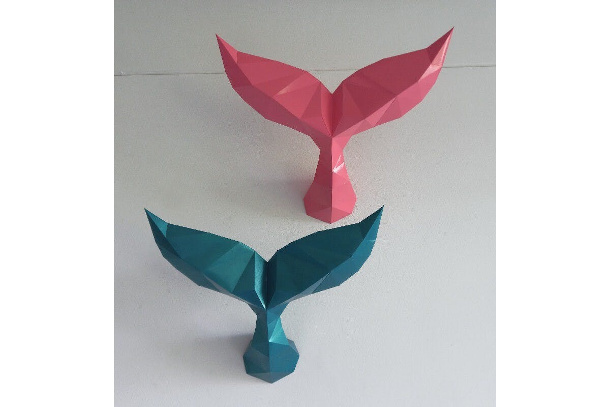 3D Papercraft Whale Tail