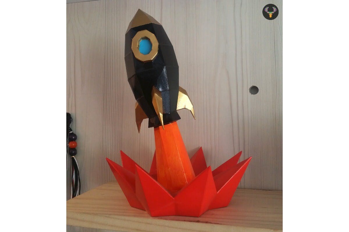 3D Papercraft Rocket