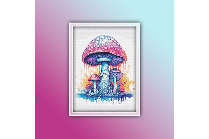 Mushroom Cross Stitch Pattern