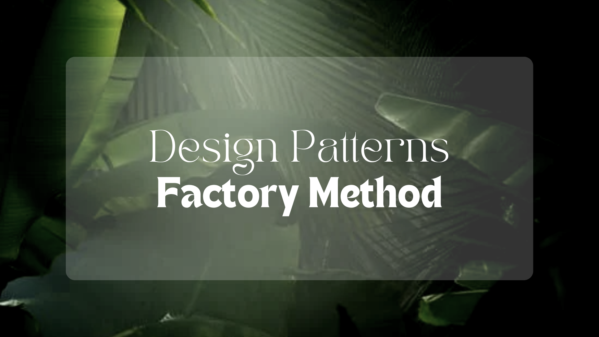 Design Patterns - Factory Method (in Java)