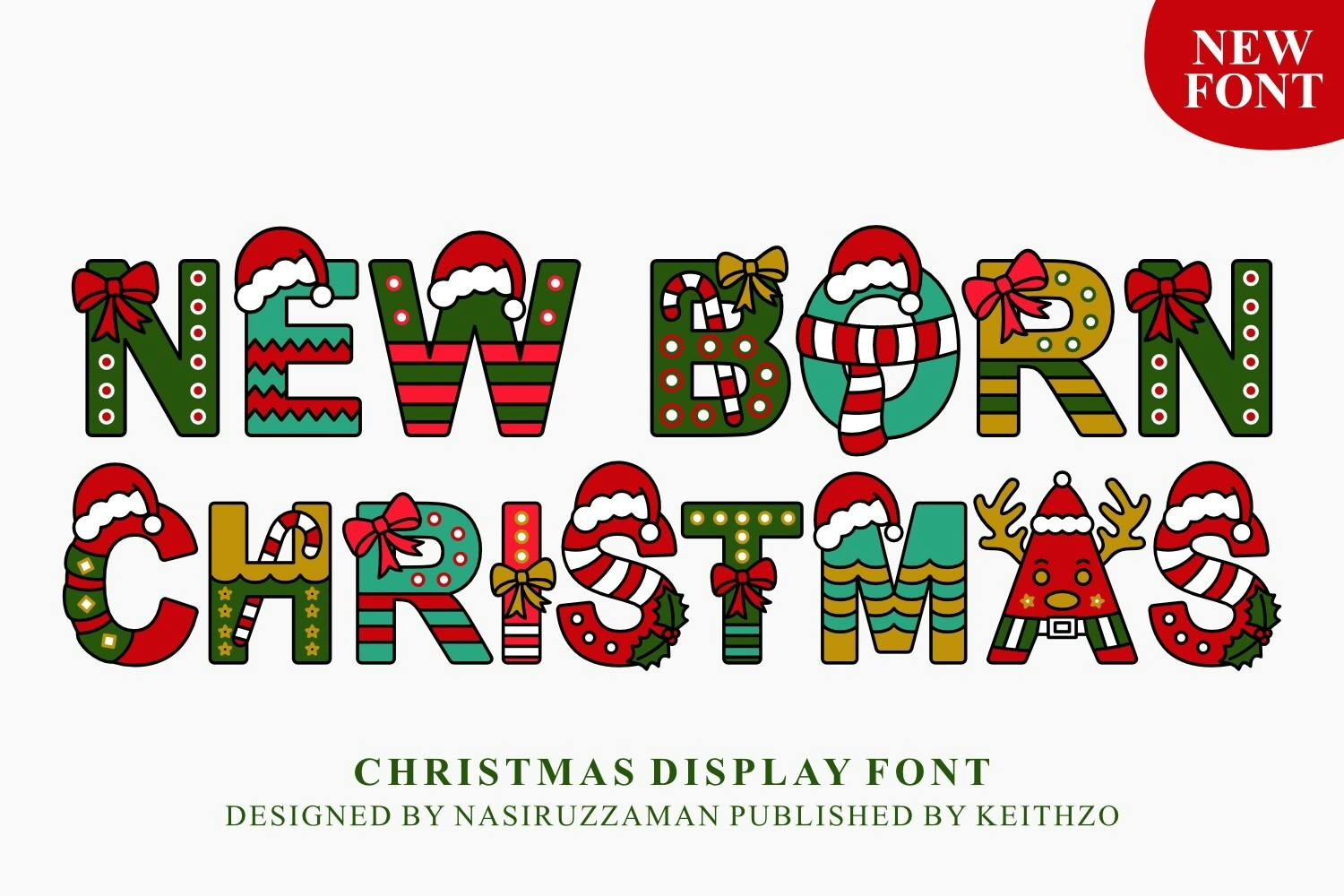 New Born Christmas Font