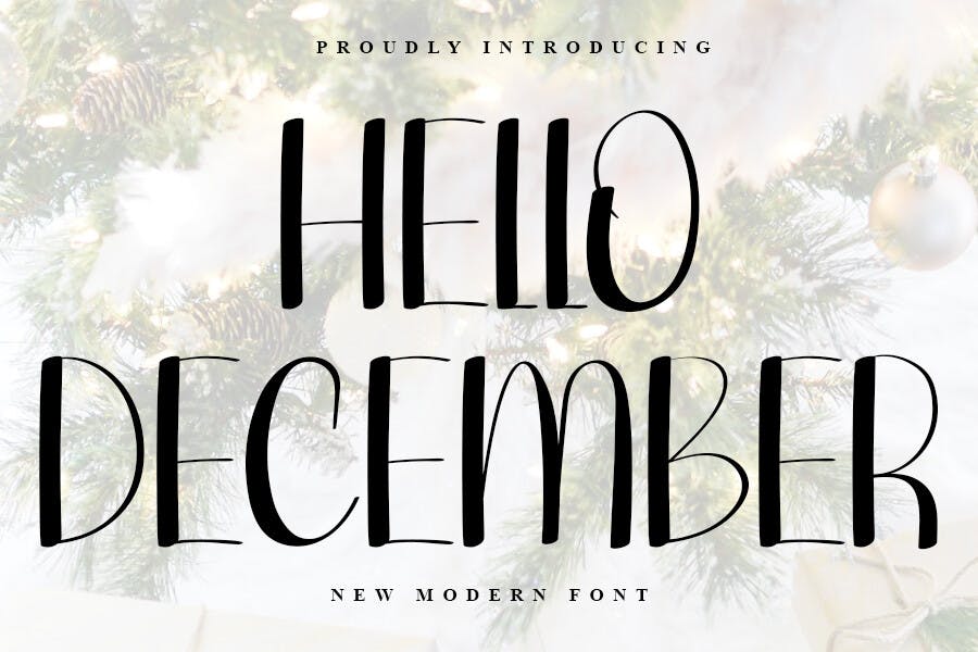 Hello December Font Example 1